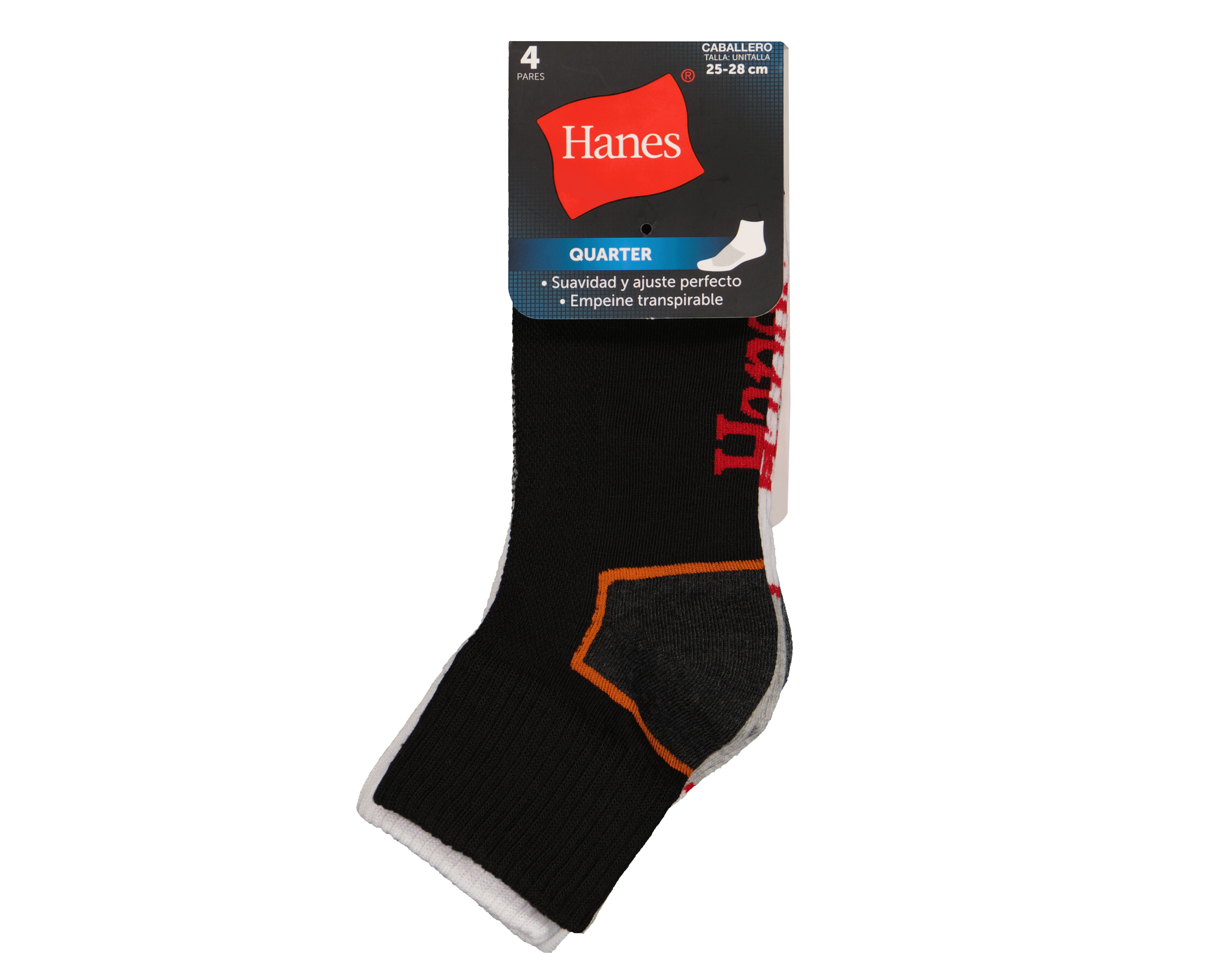 Foto 4 pulgar | Foto 3 | Calcetas Deportivas Hanes para Hombre 4 Pares