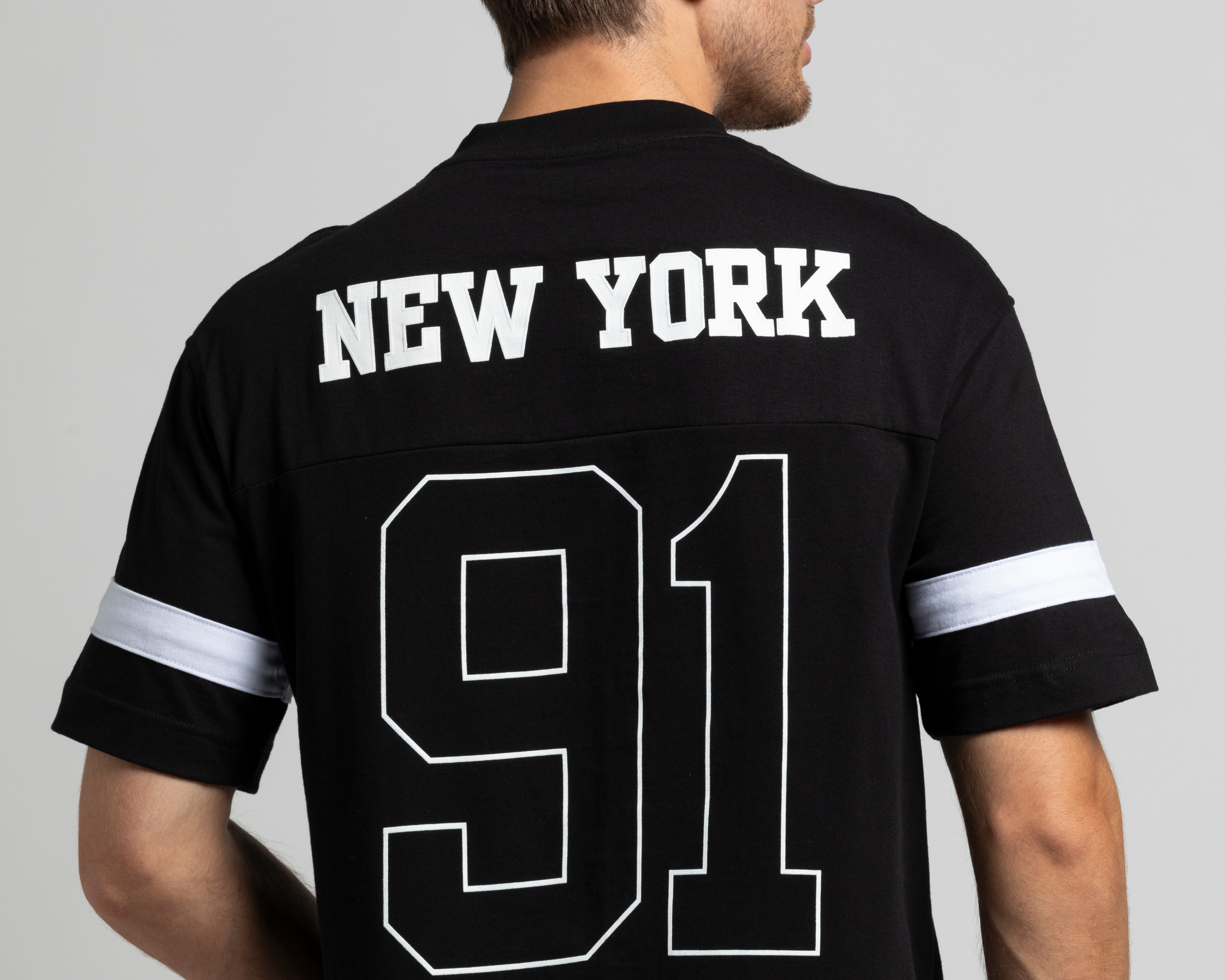 Foto 5 | Foto 5 | Playera de Cuello Redondo Negra Strona para Hombre