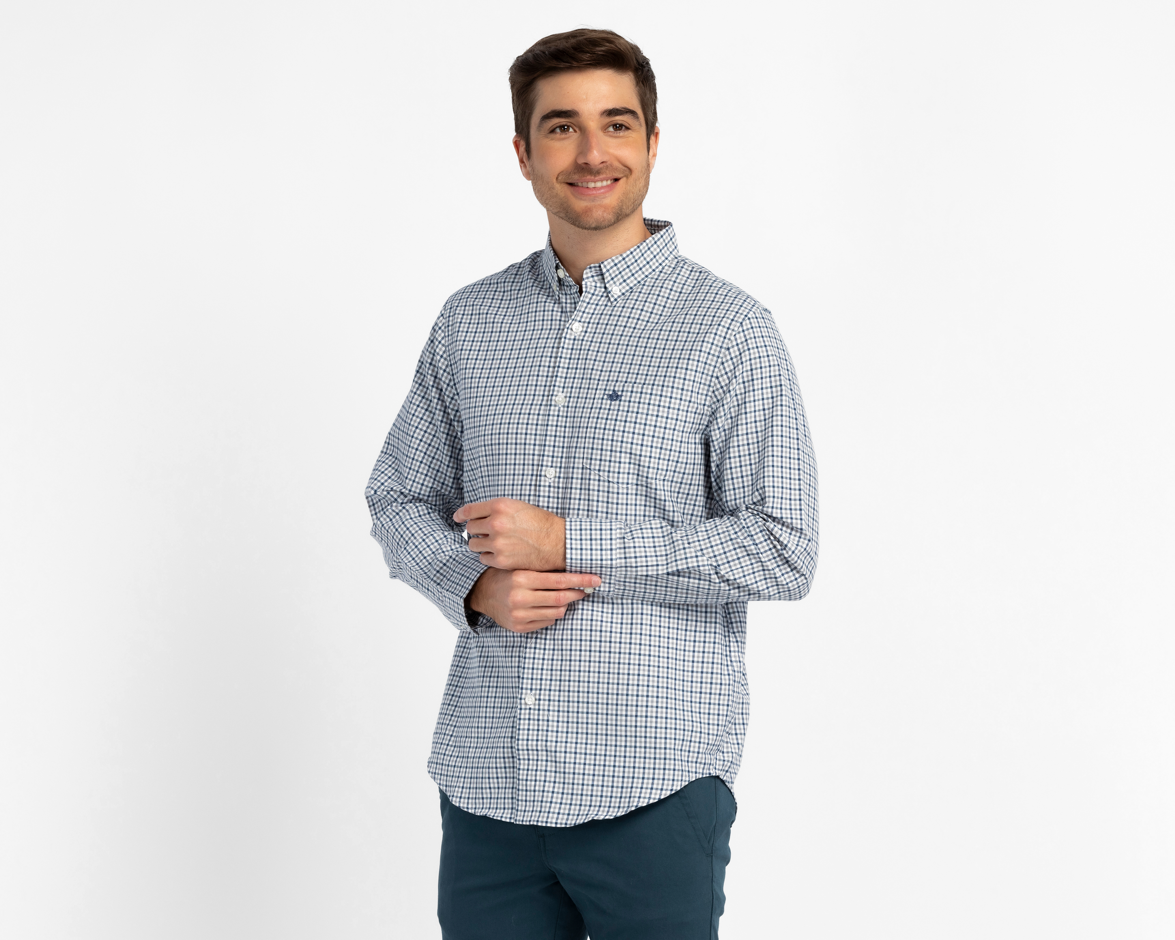 Foto 2 pulgar | Foto 1 | Camisa Casual Dockers Regular Fit a Cuadros para Hombre