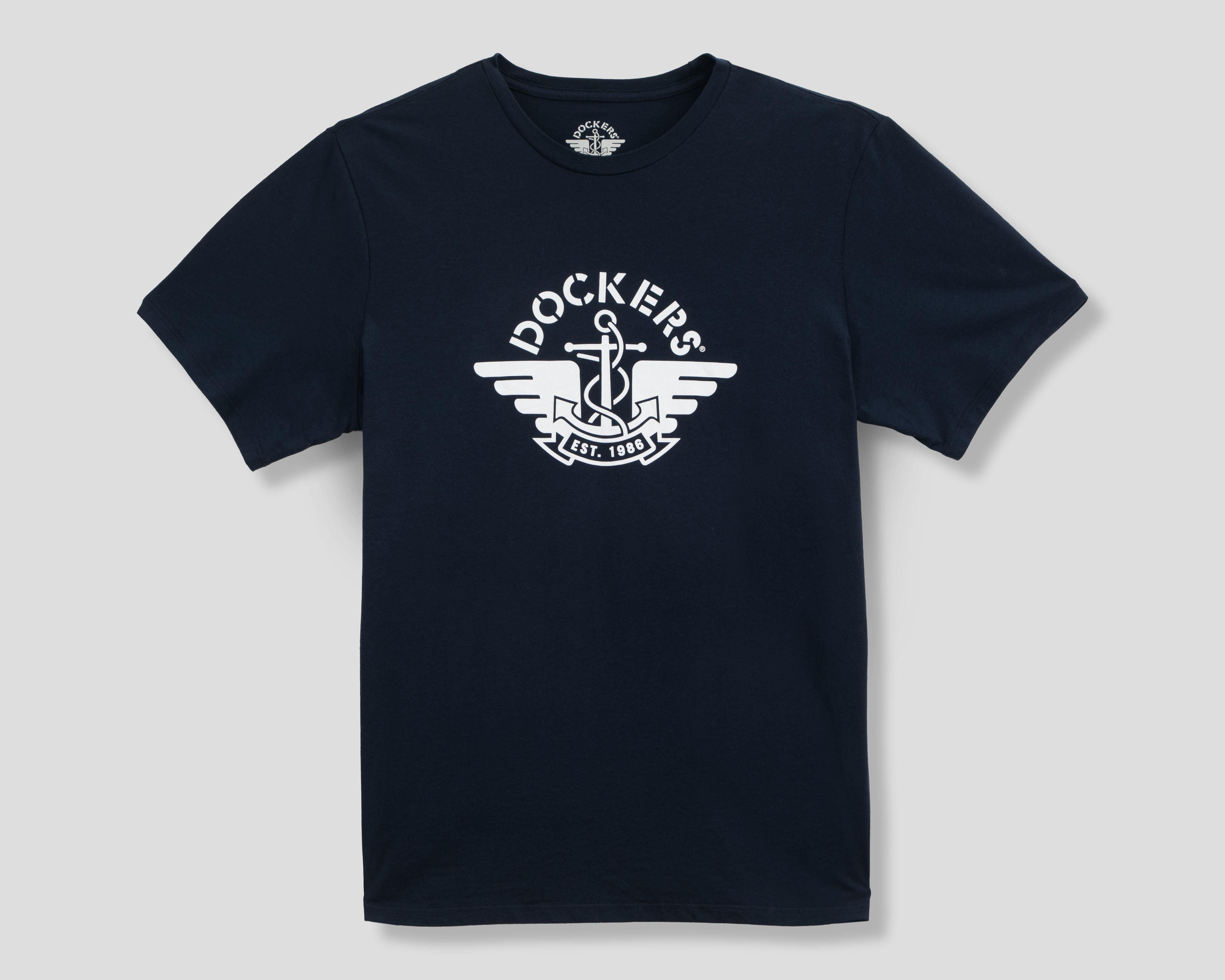 Playera de Cuello Redondo Azul Dockers para Hombre