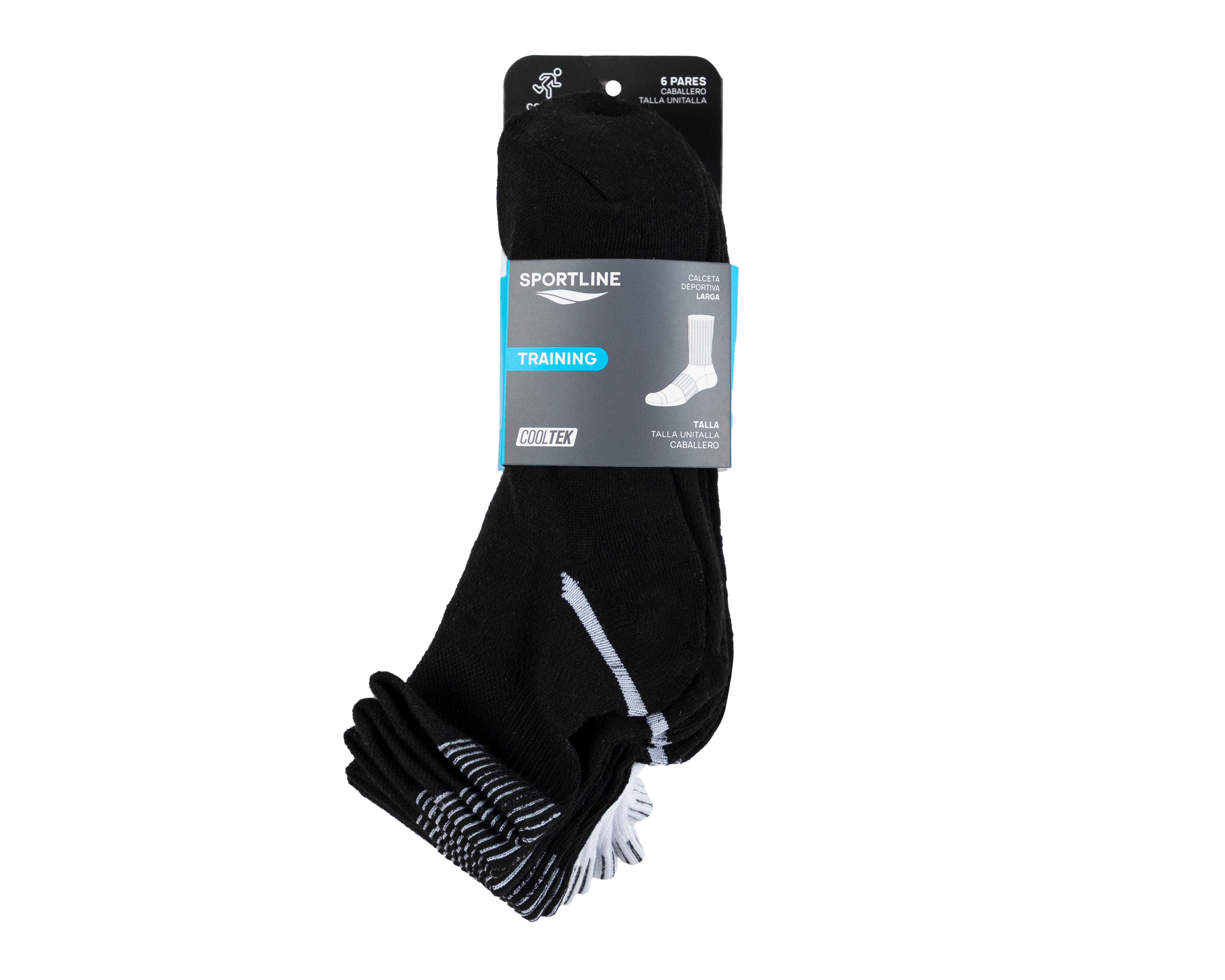 Foto 4 pulgar | Foto 3 | Calcetas Deportivas Sportline para Hombre 6 Pares