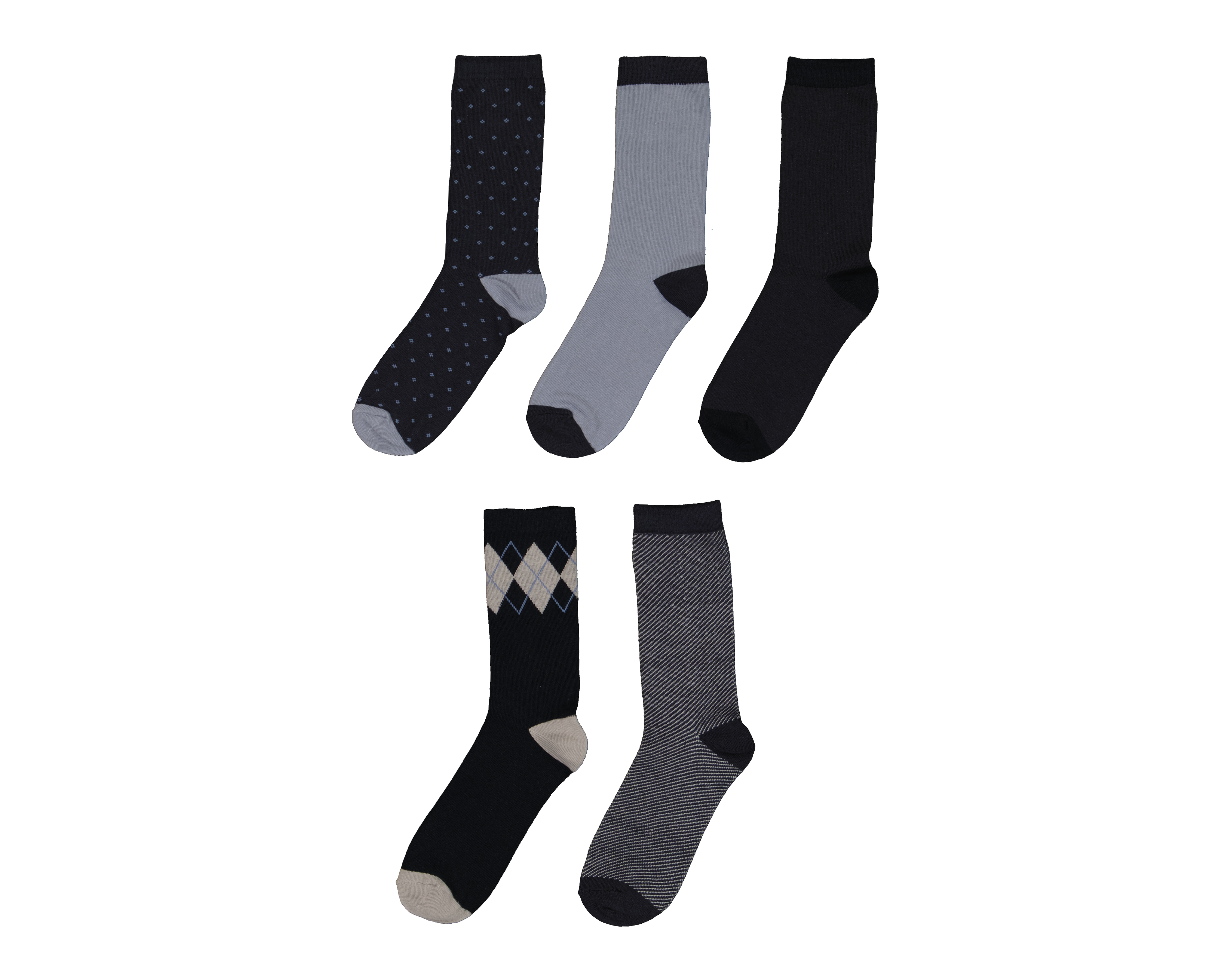 Calcetas de Vestir Wall Street para Hombre 5 Pares