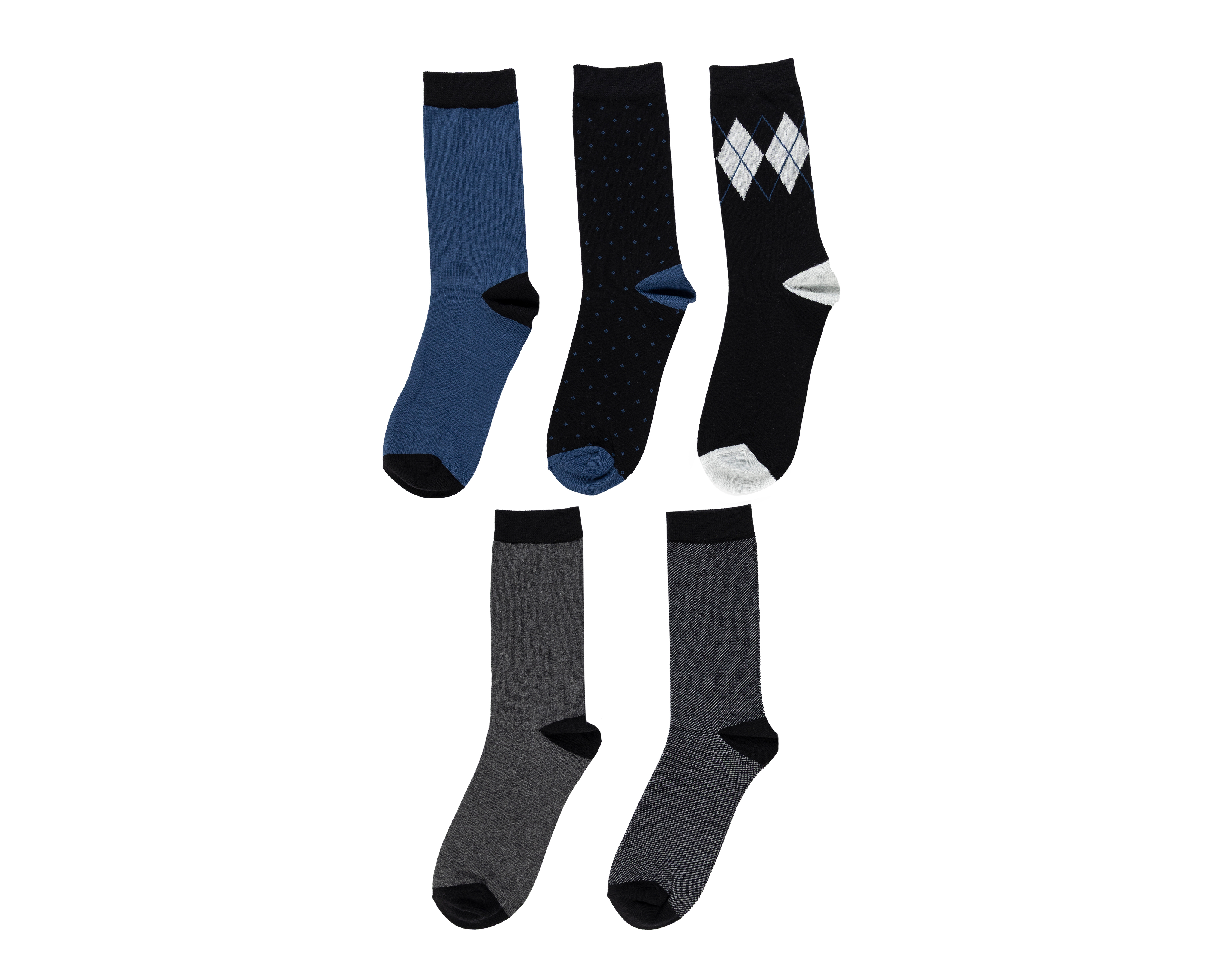 Calcetas de Vestir Wall Street para Hombre 5 Pares