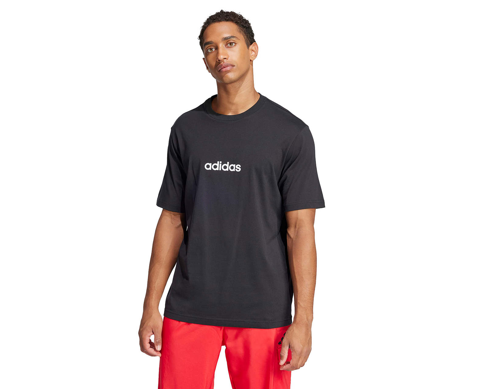 Foto 2 pulgar | Foto 1 | Playera de Cuello Redondo Adidas Essentials Linear para Hombre
