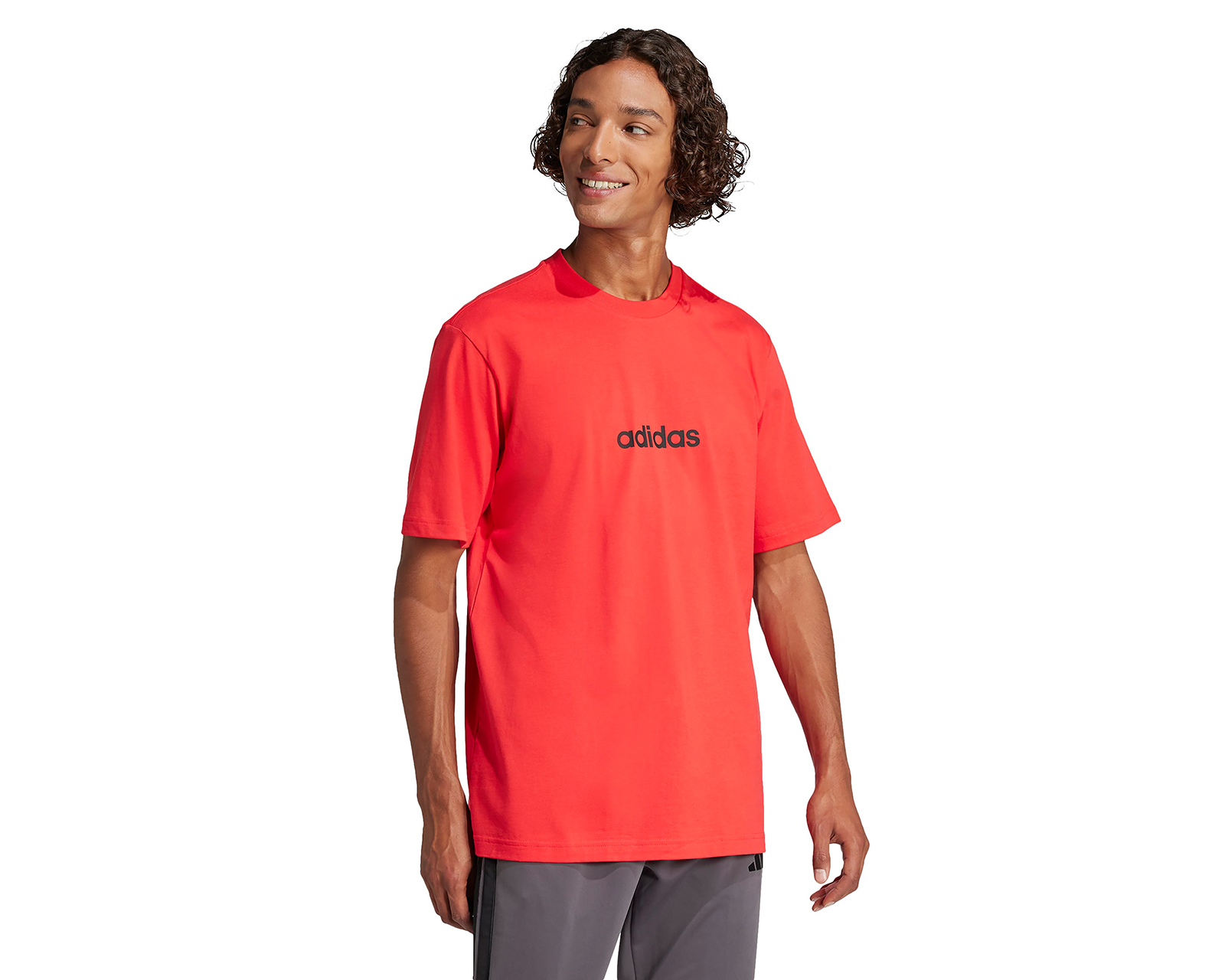 Foto 3 pulgar | Foto 2 | Playera de Cuello Redondo Adidas Essentials Linear para Hombre