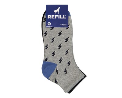 Foto 3 | Foto 3 | Calcetas Cortas Refill para Hombre 6 Pares