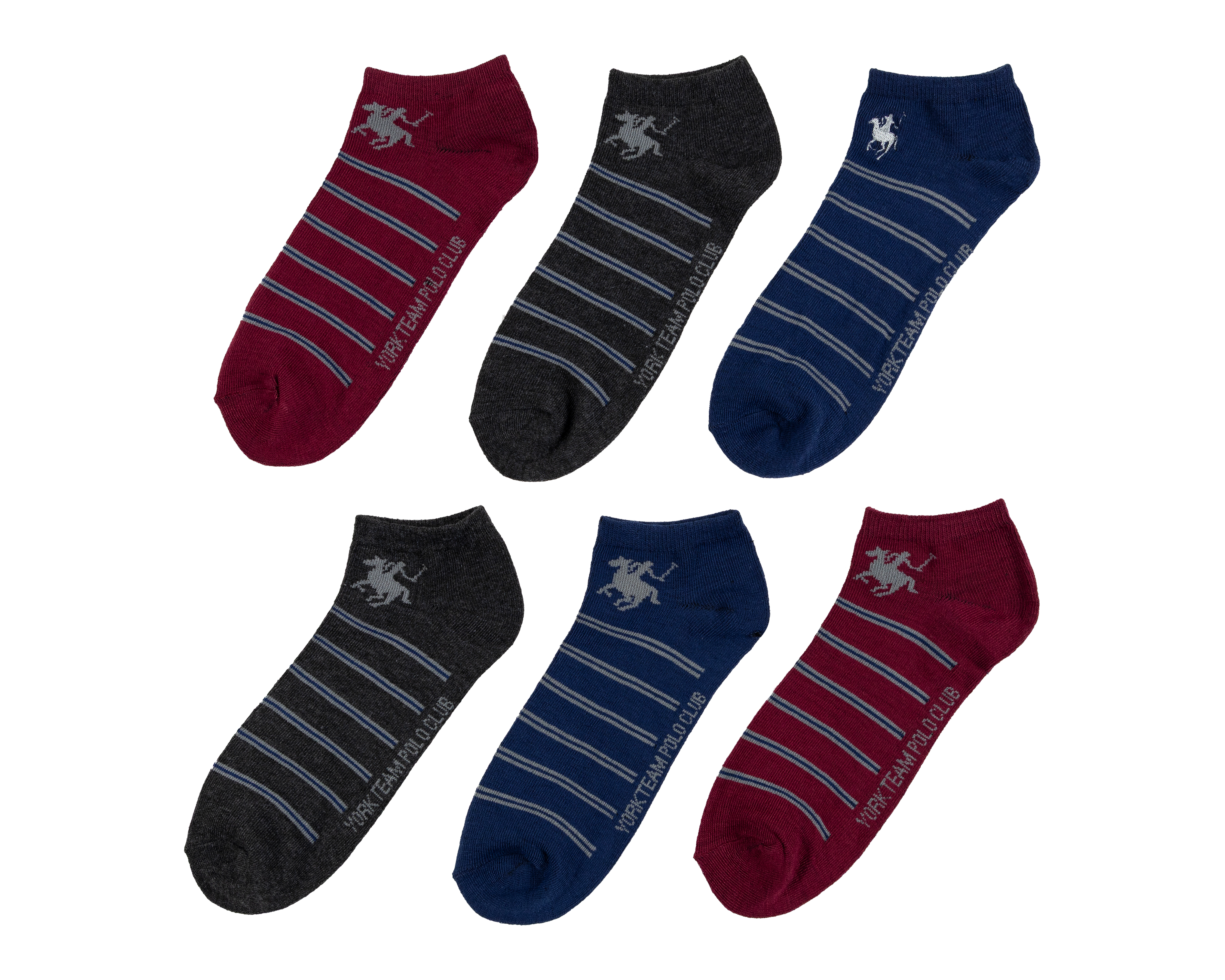 Calcetas York Team Polo Club para Hombre 6 Pares