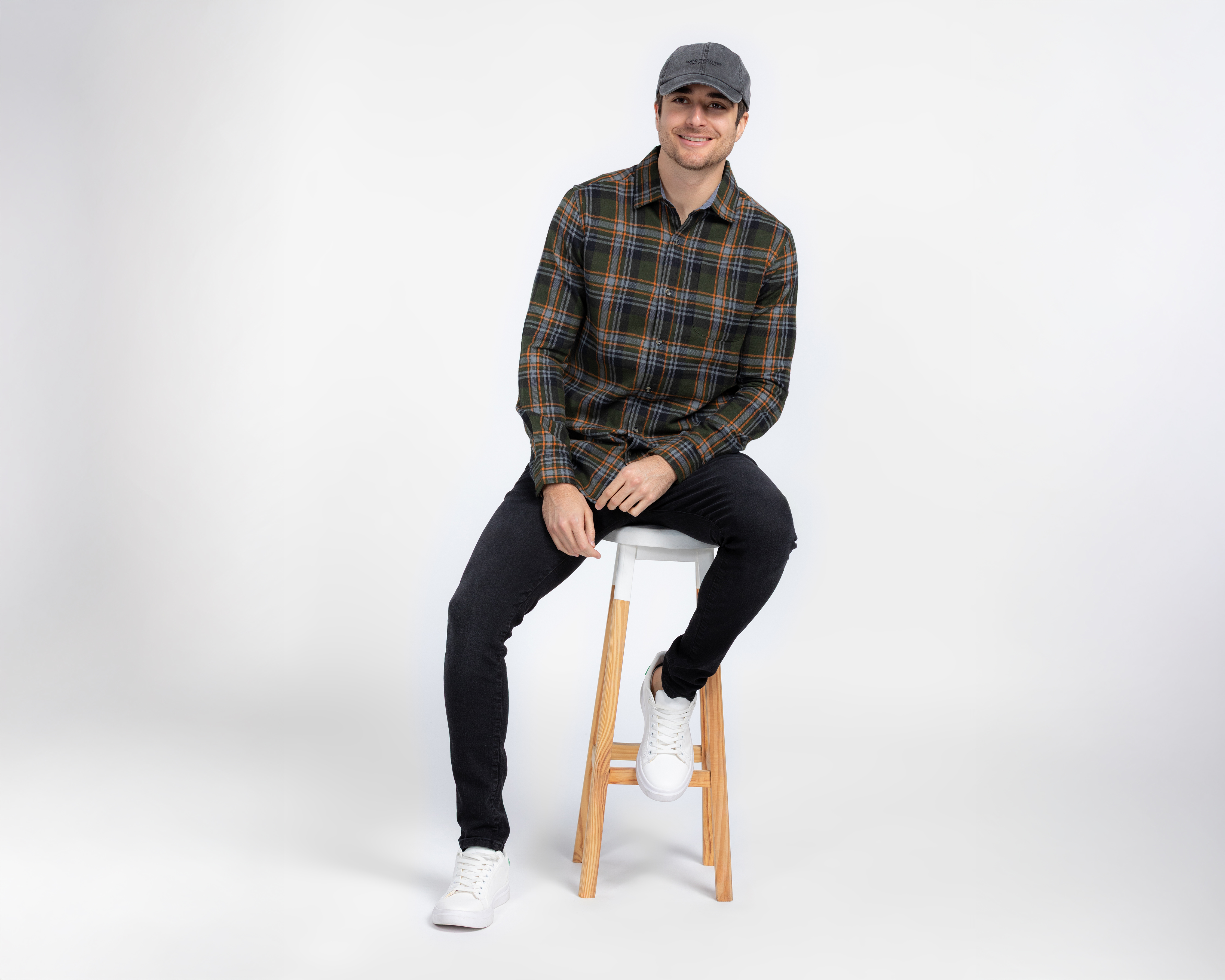 Foto 3 pulgar | Foto 2 | Camisa Casual de Algodón Refill Regular Fit a Cuadros para Hombre