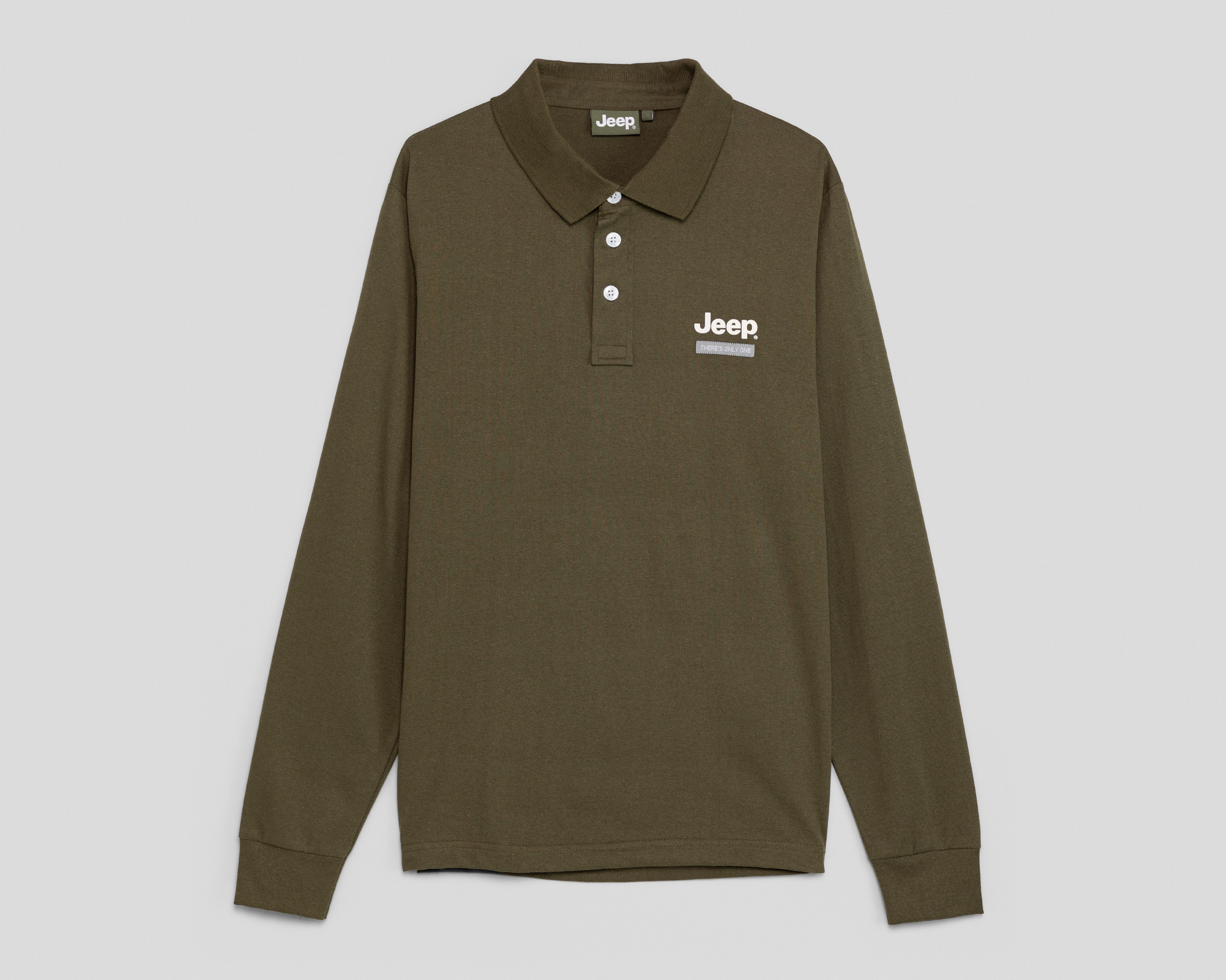 Foto 1 | Foto 1 | Playera Polo Jeep Manga Larga Verde para Hombre