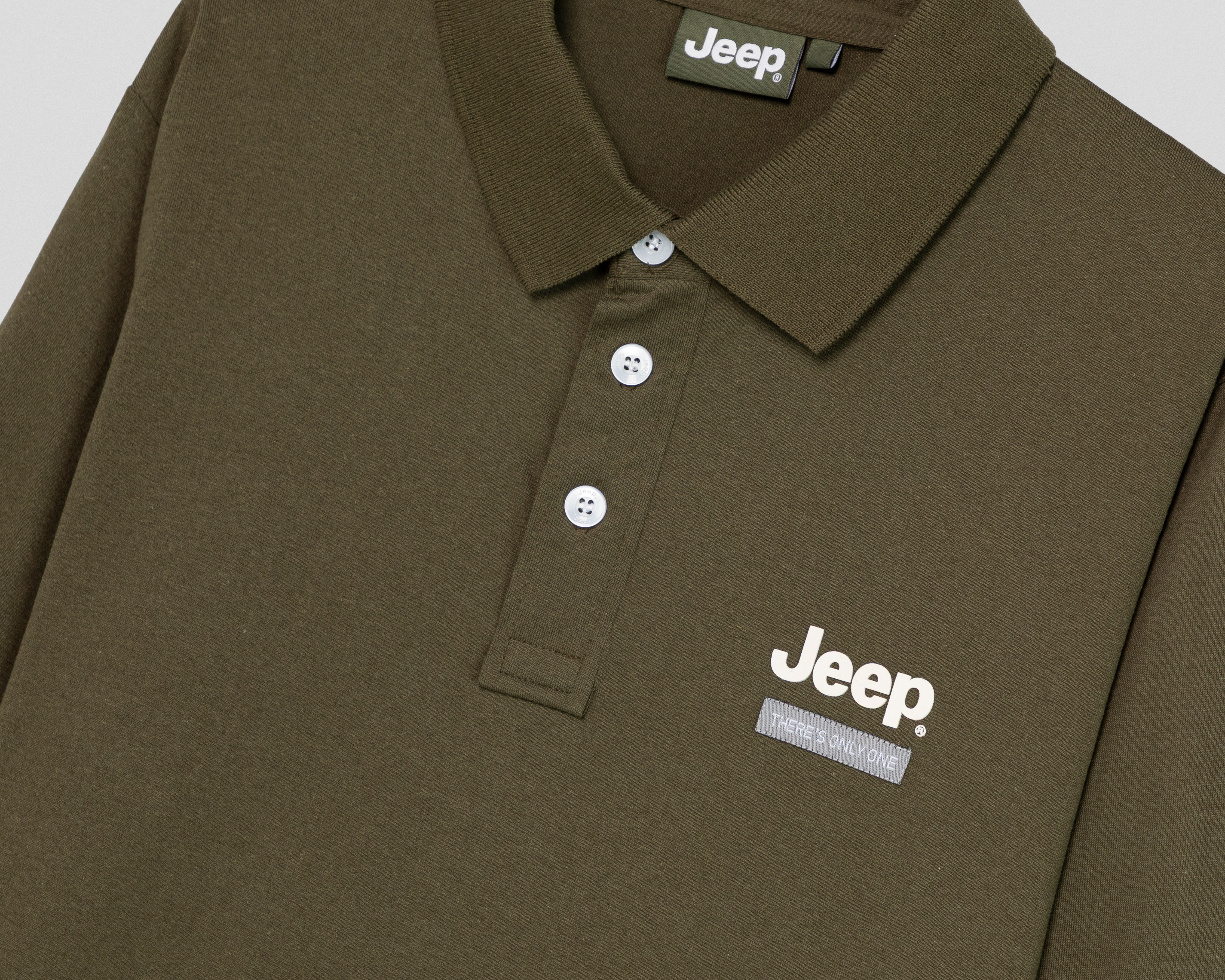 Foto 3 | Foto 3 | Playera Polo Jeep Manga Larga Verde para Hombre