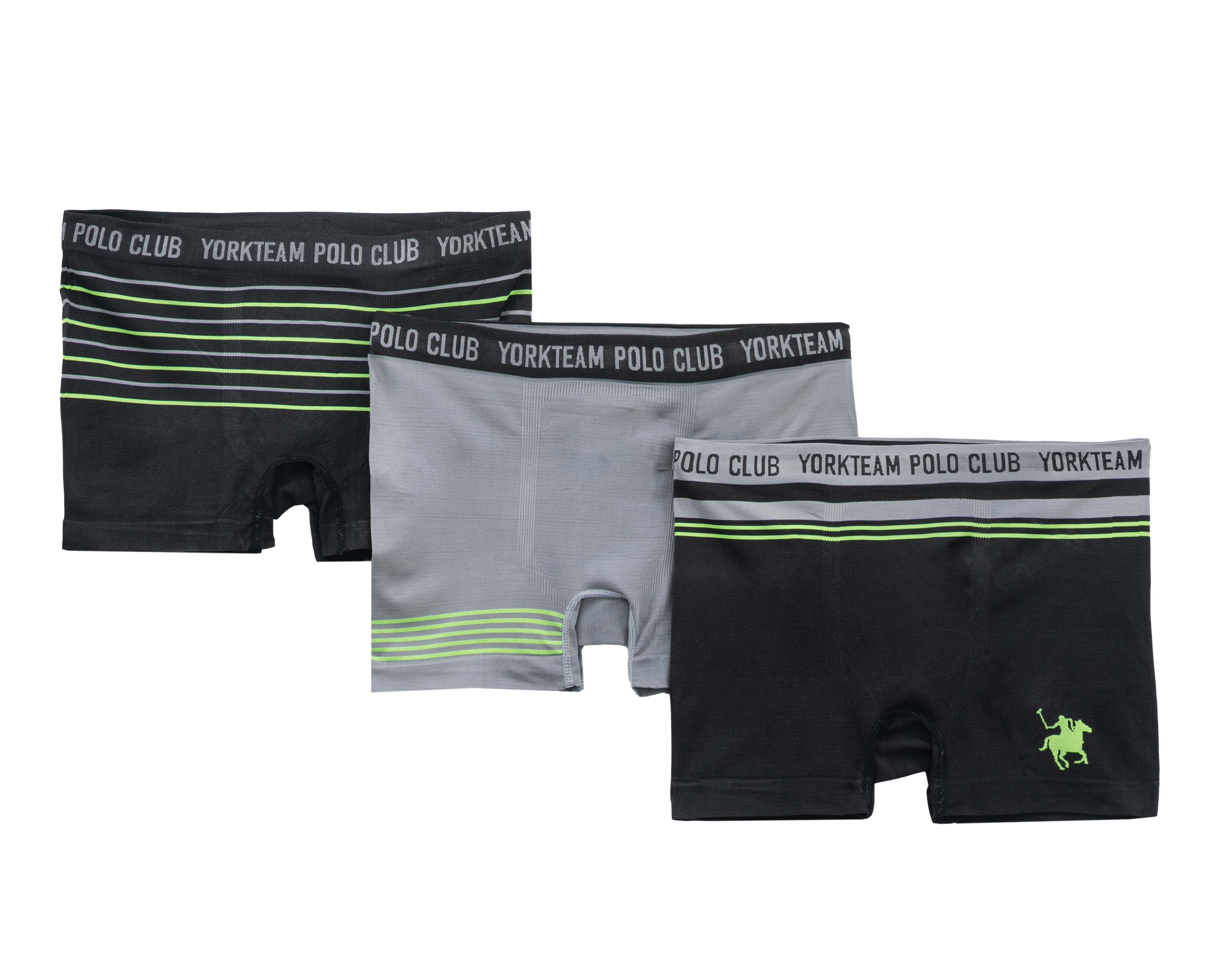 Bóxer Corto York Team Polo Club para Hombre 3 Piezas