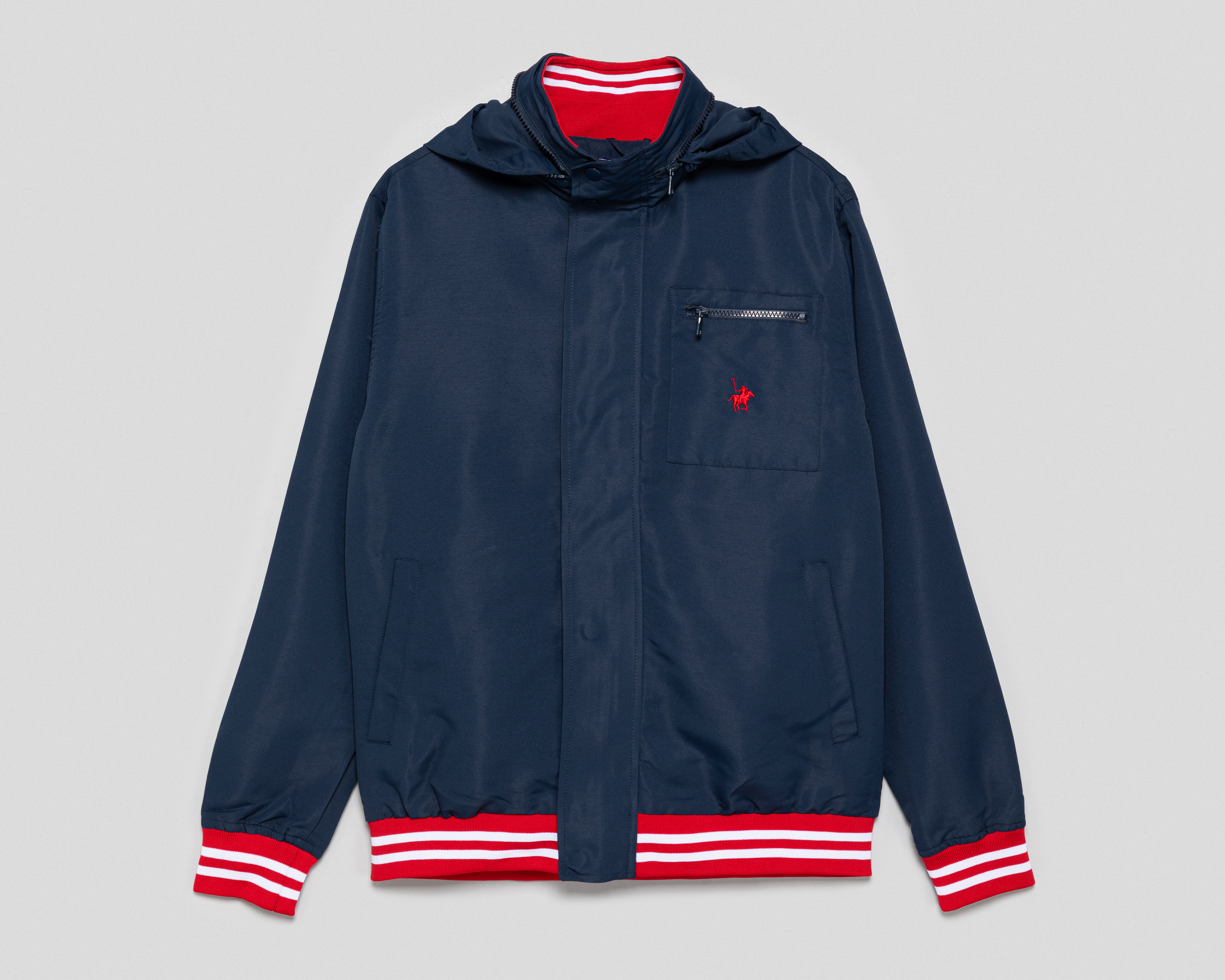 Foto 2 pulgar | Foto 1 | Chamarra con Capucha York Team Polo Club para Hombre