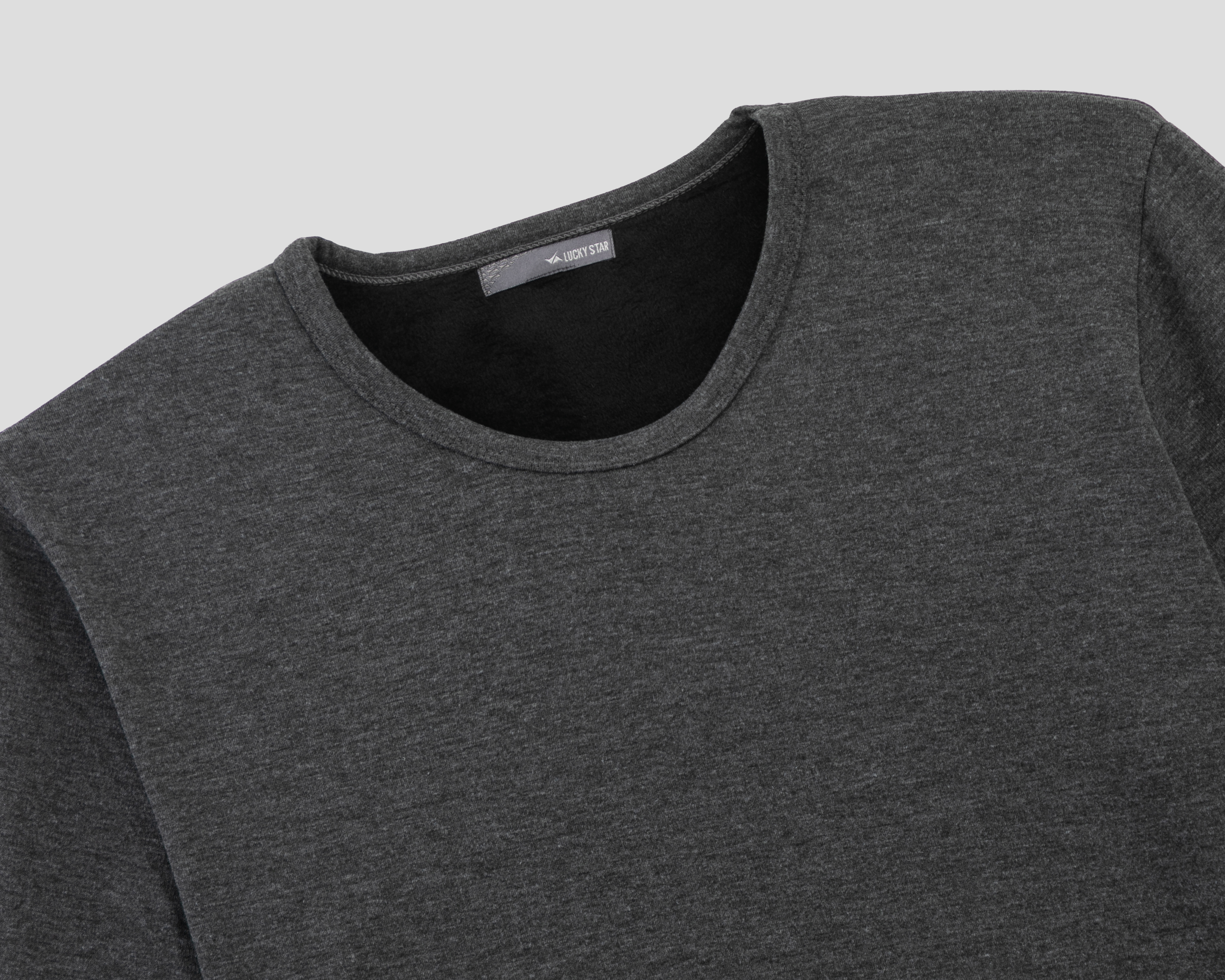 Foto 4 pulgar | Foto 3 | Playera Manga Larga Gris Lucky Star para Hombre