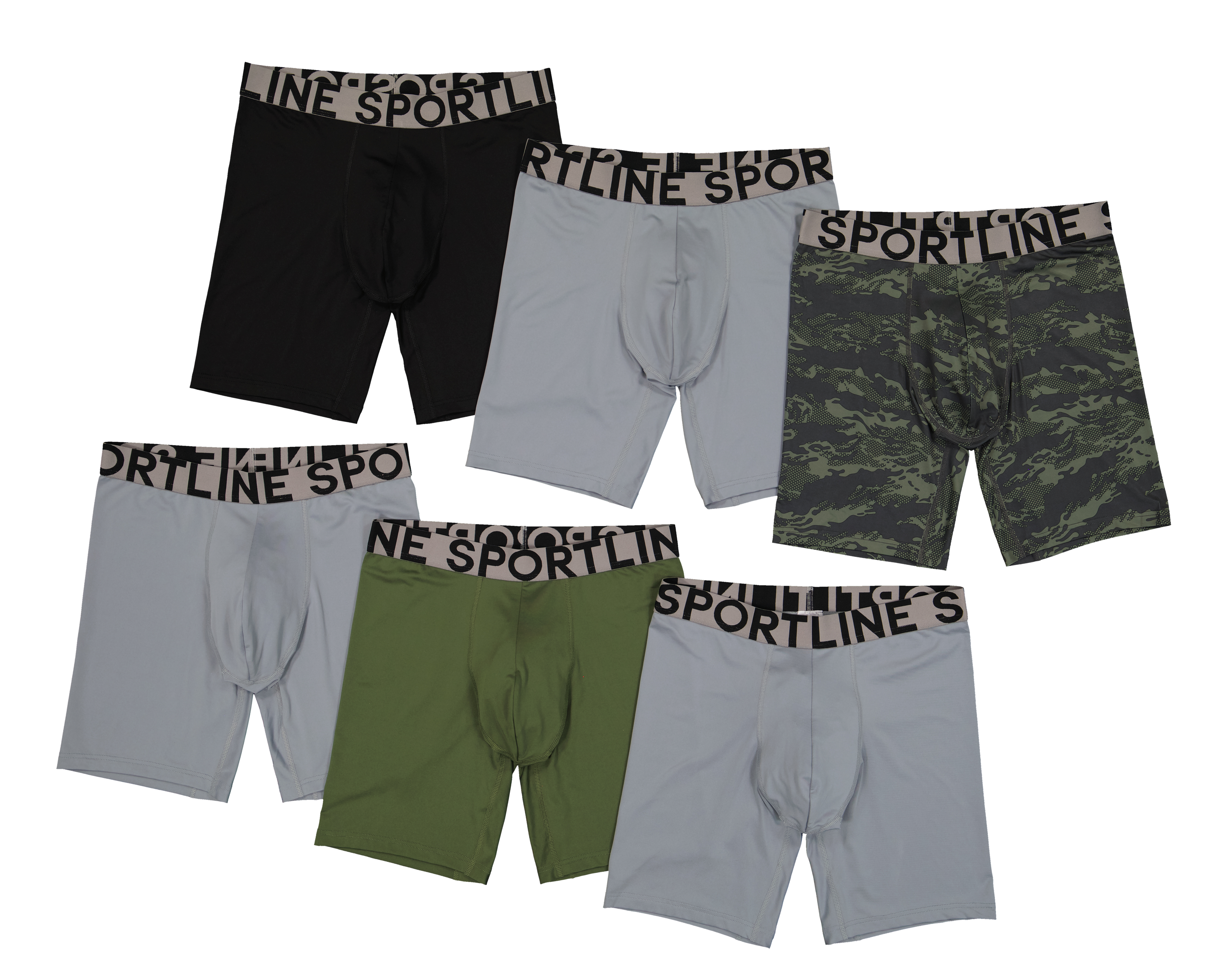 Bóxers Largos Sportline para Hombre 6 Piezas