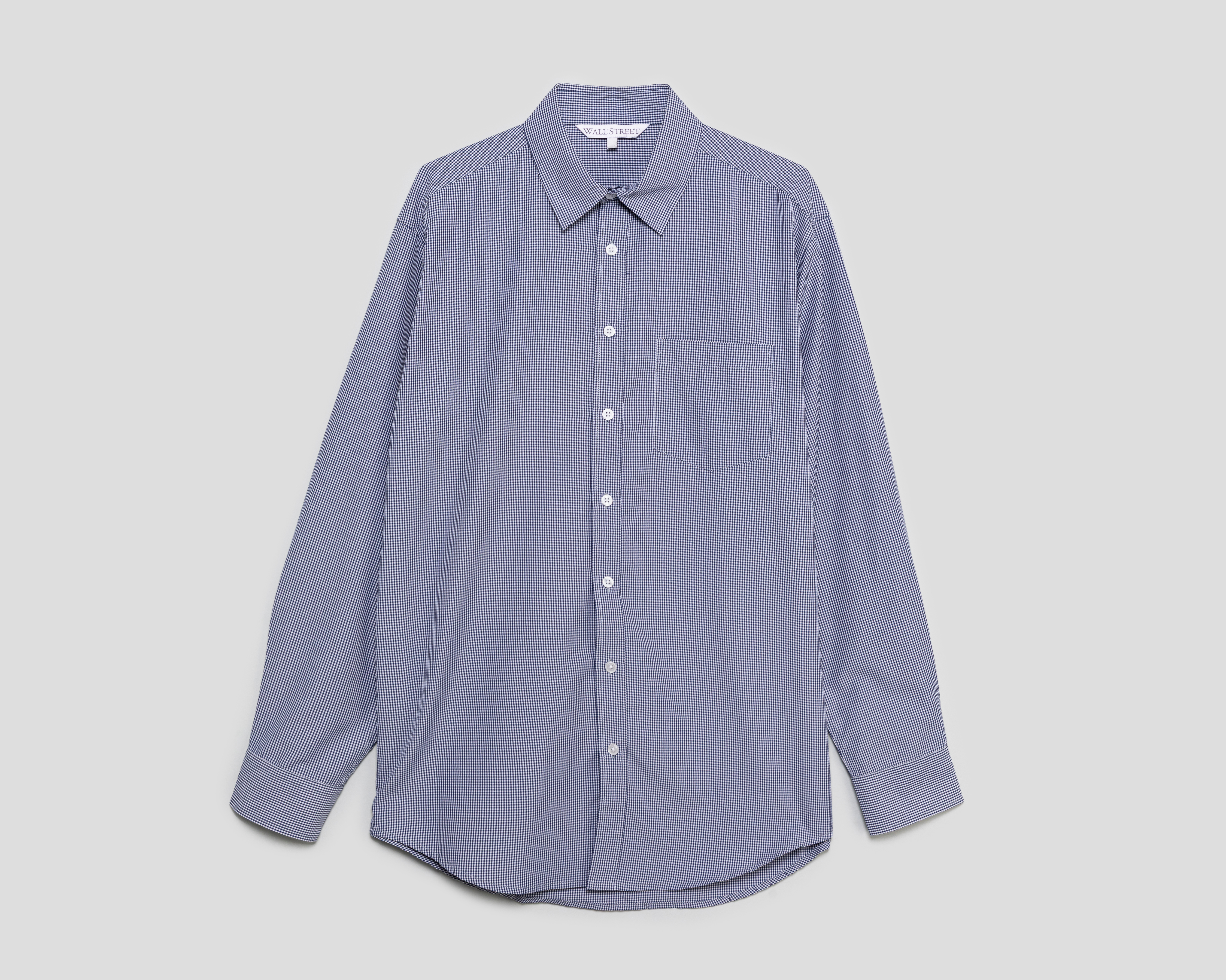 Camisa de Vestir Wall Street Manga Larga Cuello Americano para Hombre