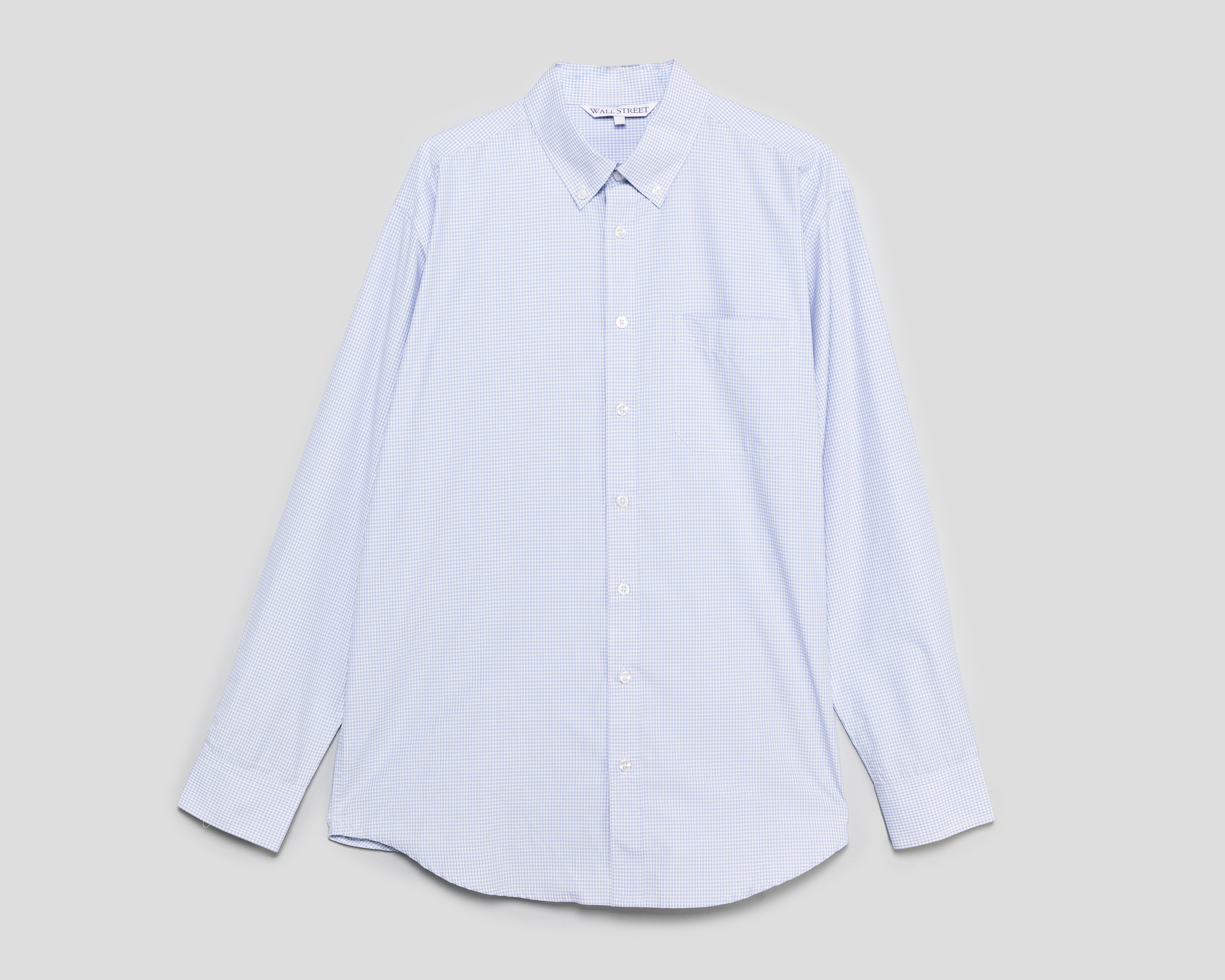 Camisa de Vestir Wall Street Manga Larga Cuello Americano para Hombre