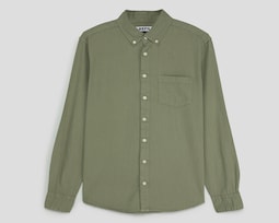 Camisa Casual de Algodón Refill Regular Lisa para Hombre