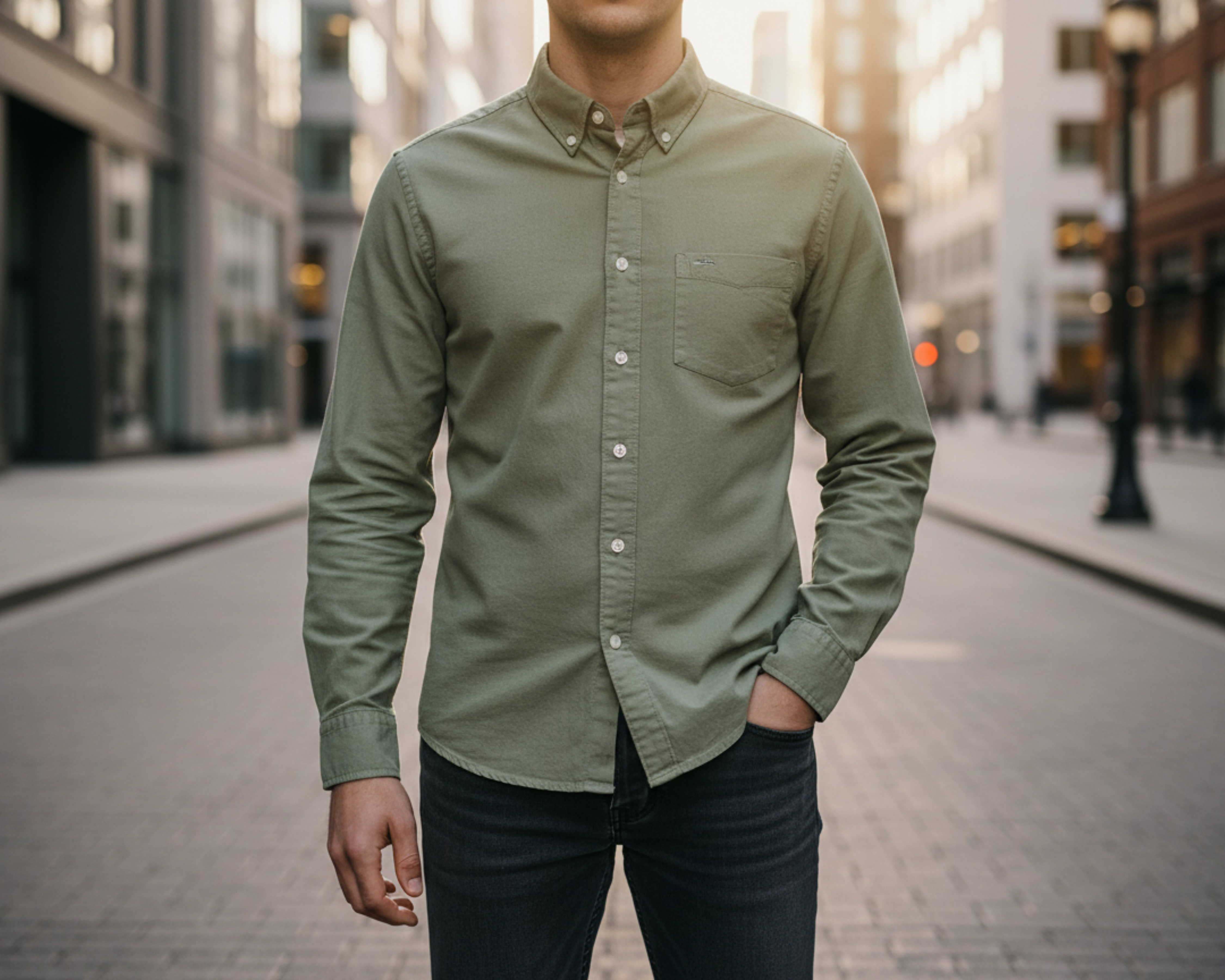 Foto 4 | Foto 4 | Camisa Casual de Algodón Refill Regular Lisa para Hombre