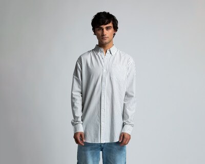 Foto 1 | Foto 1 | Camisa Casual de Algodón Refill Regular Fit a Rayas para Hombre