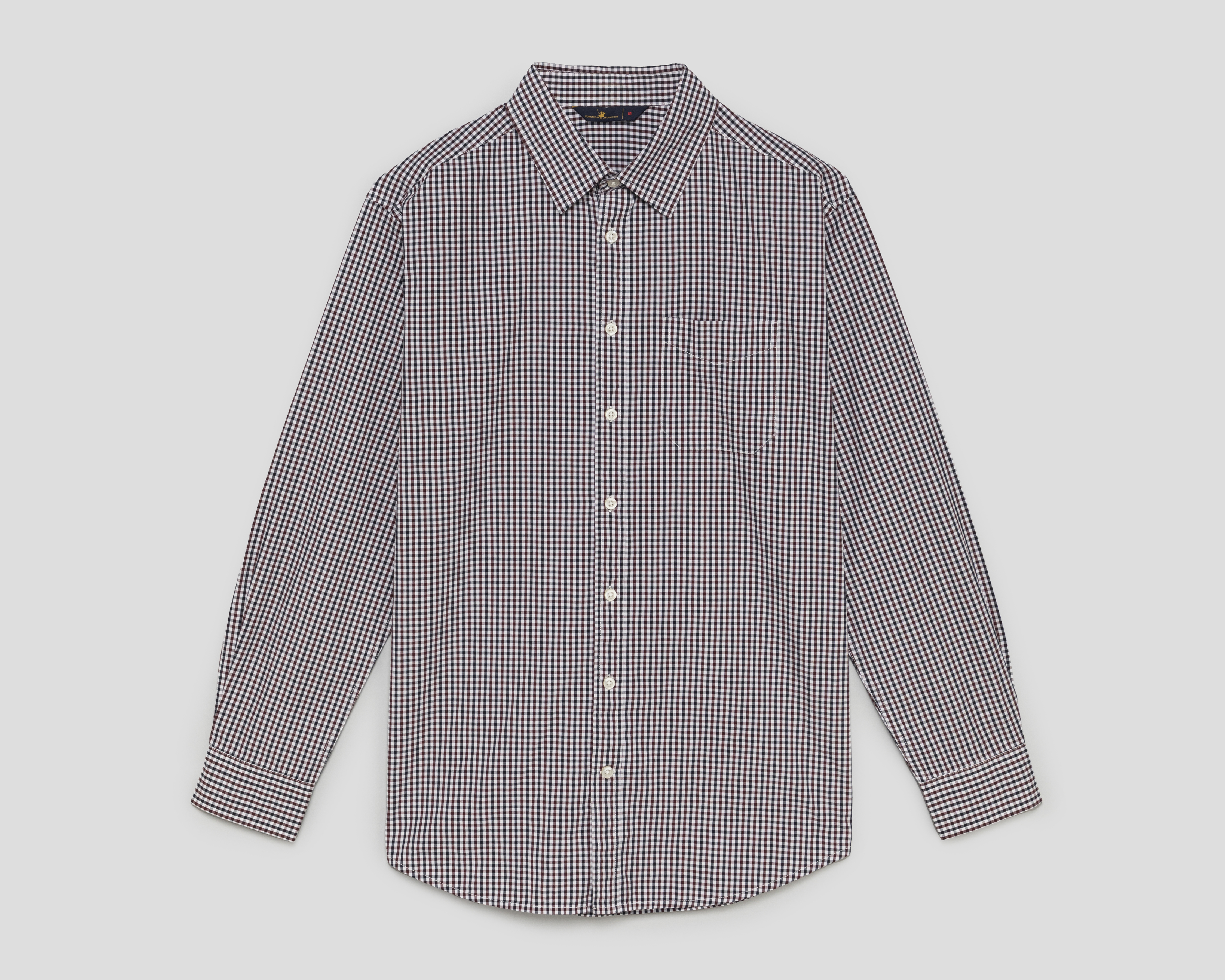 Camisa Casual de Algodón York Team Polo Club Regular a Cuadros para Hombre