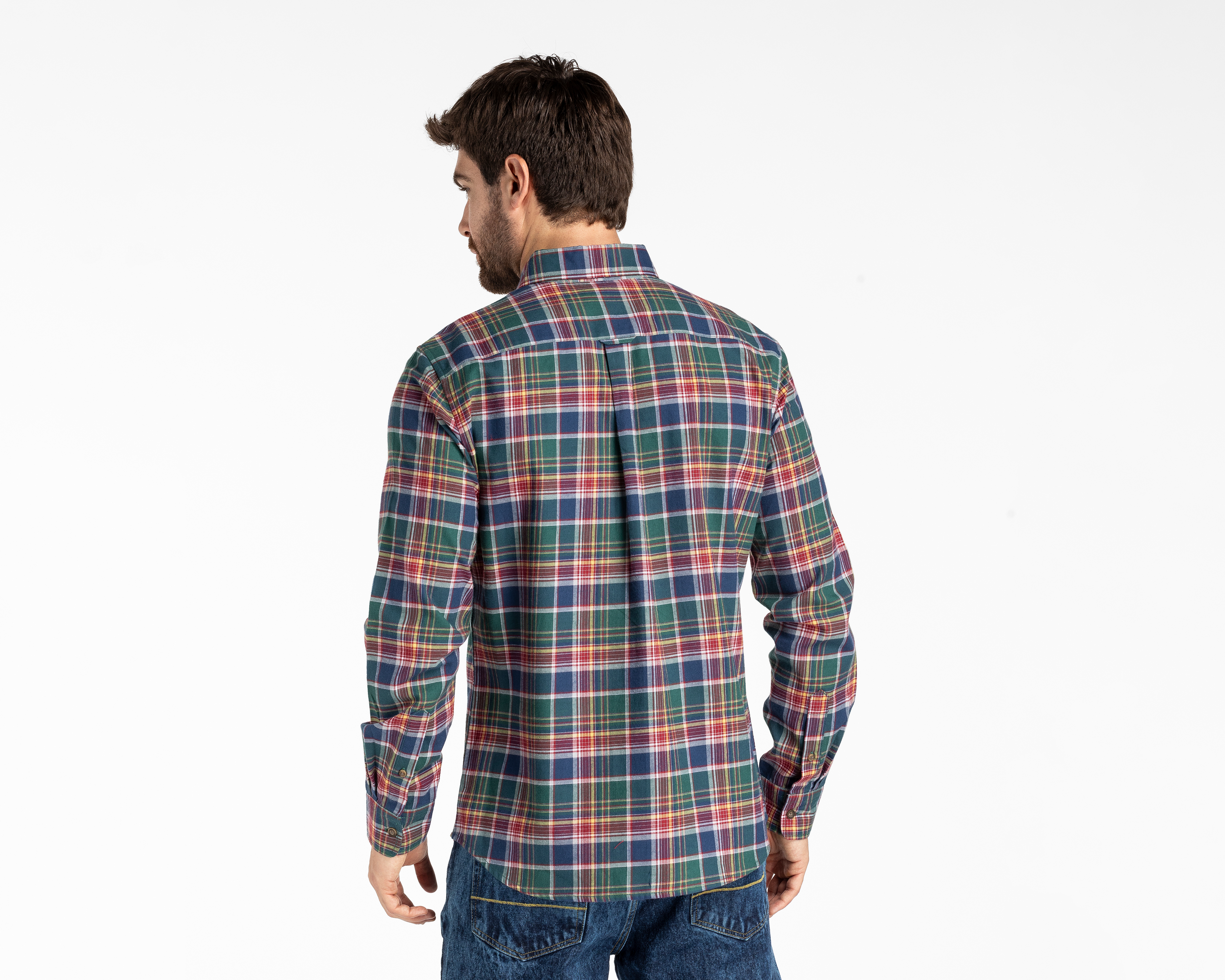 Foto 4 pulgar | Foto 3 | Camisa Casual de Algodón Refill Regular a Cuadros para Hombre