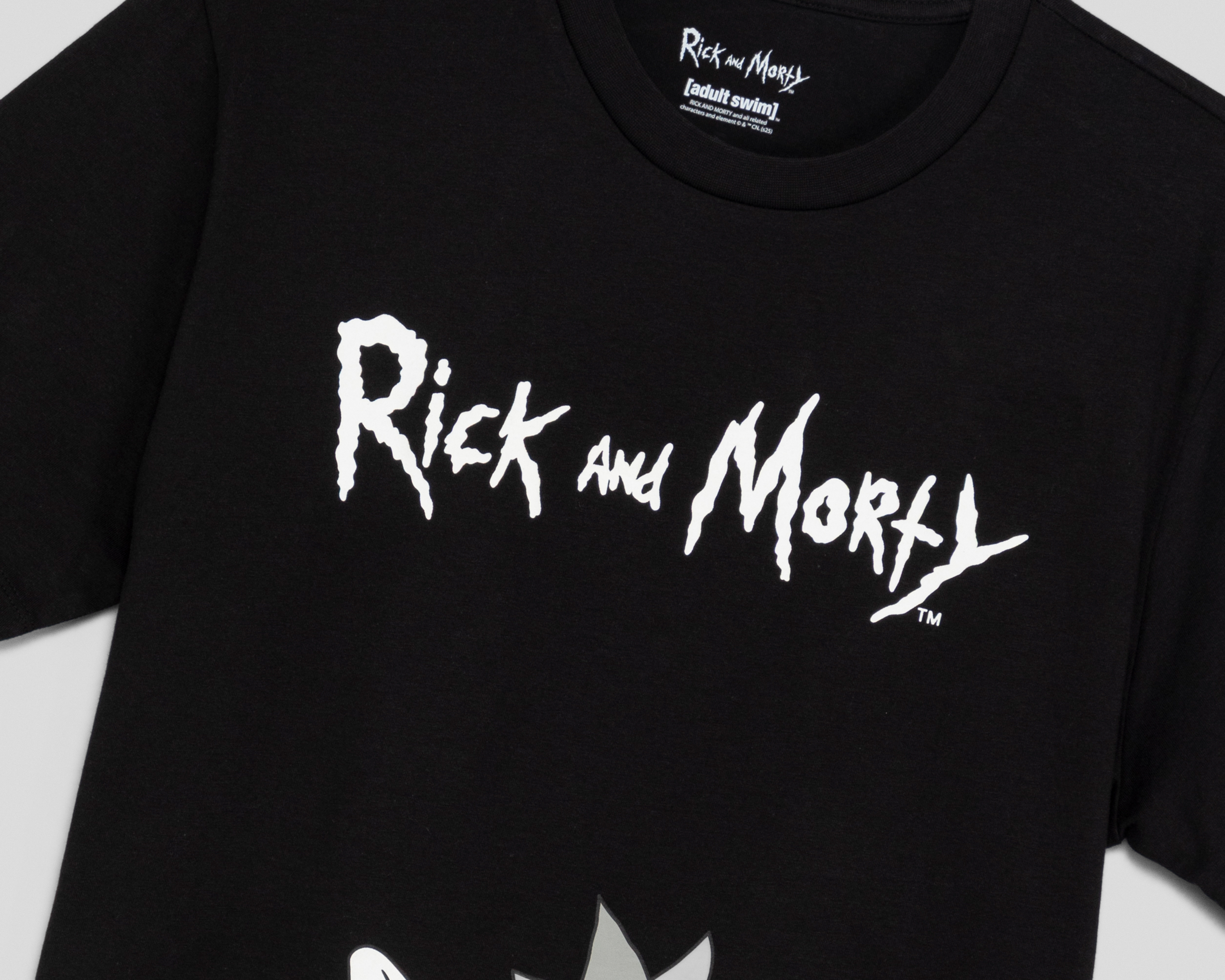 Foto 4 pulgar | Foto 3 | Playera de Cuello Redondo Negra Rick & Morty para Hombre