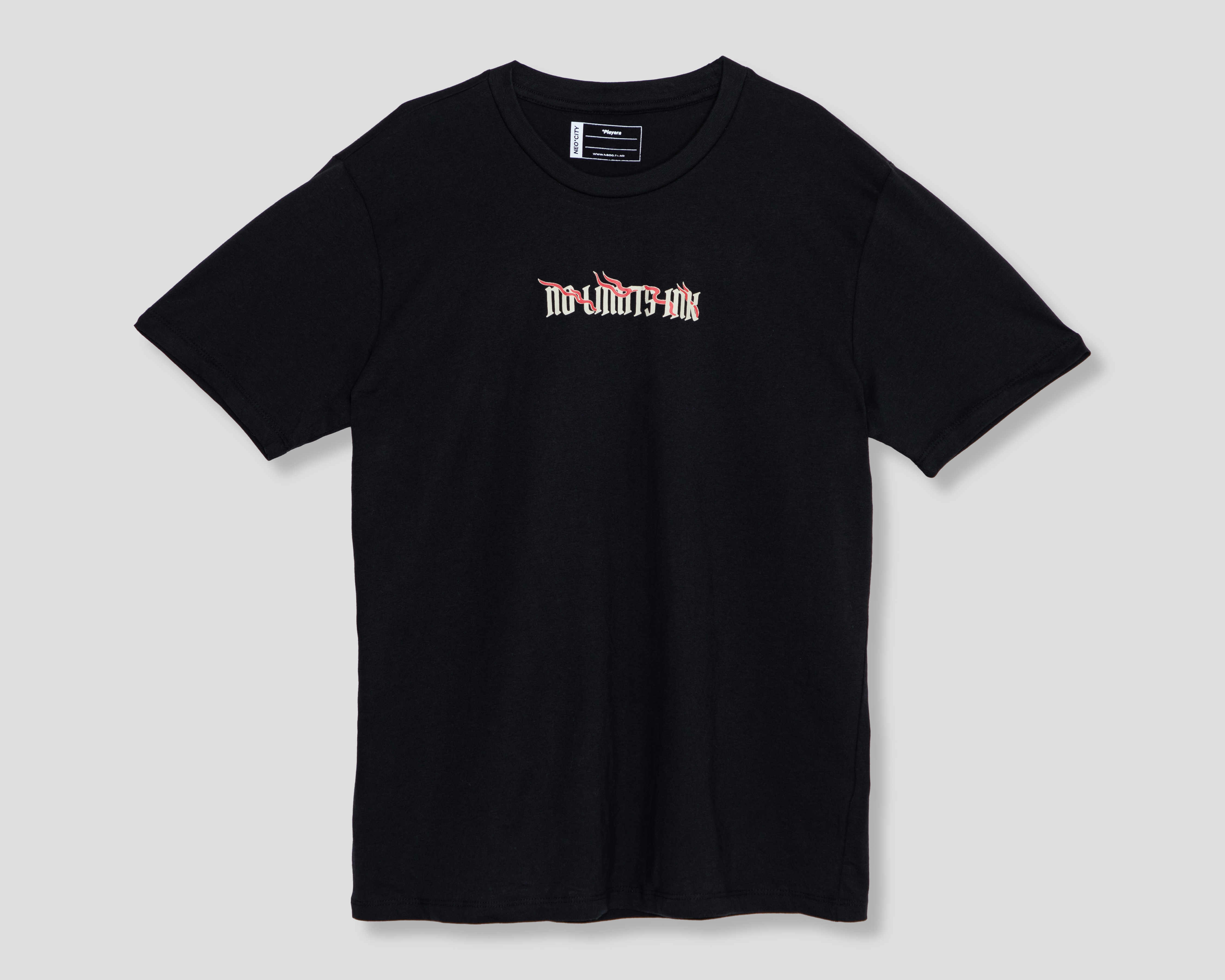 Foto 2 pulgar | Foto 1 | Playera de Cuello Redondo Negra Neo*City para Hombre