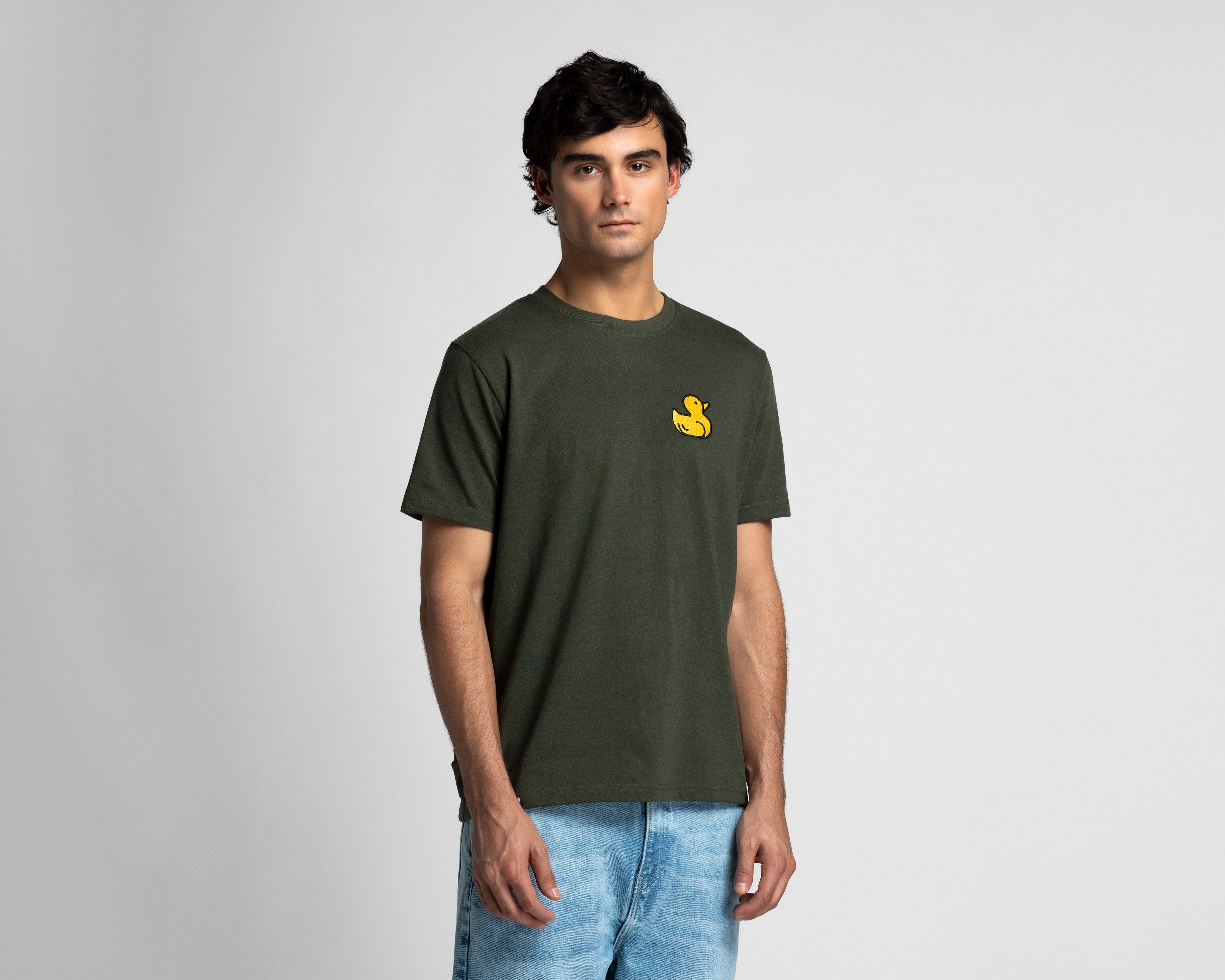 Foto 2 pulgar | Foto 1 | Playera de Cuello Redondo Verde Refill para Hombre