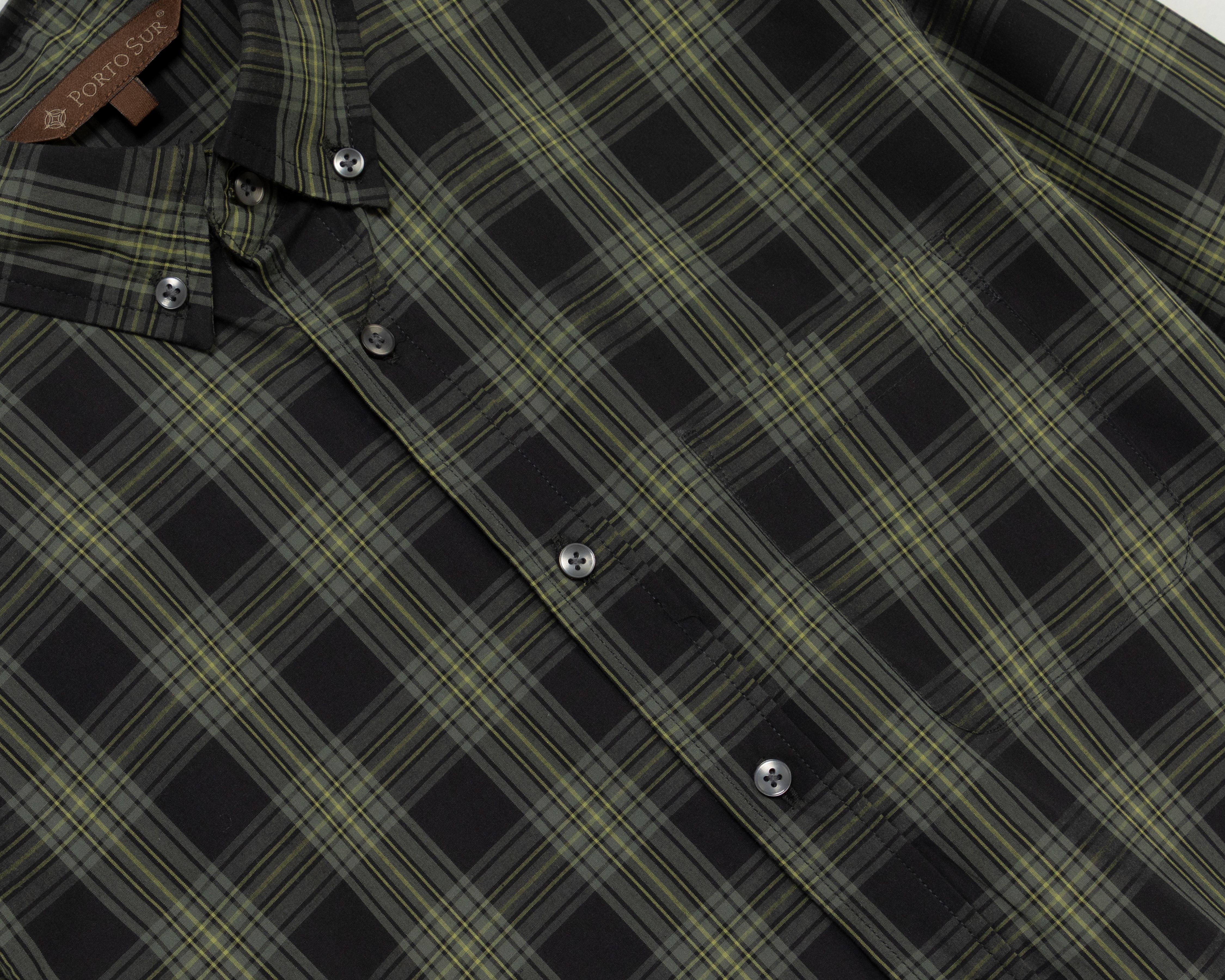 Foto 4 pulgar | Foto 3 | Camisa de Algodón Porto Sur Regular a Cuadros para Hombre