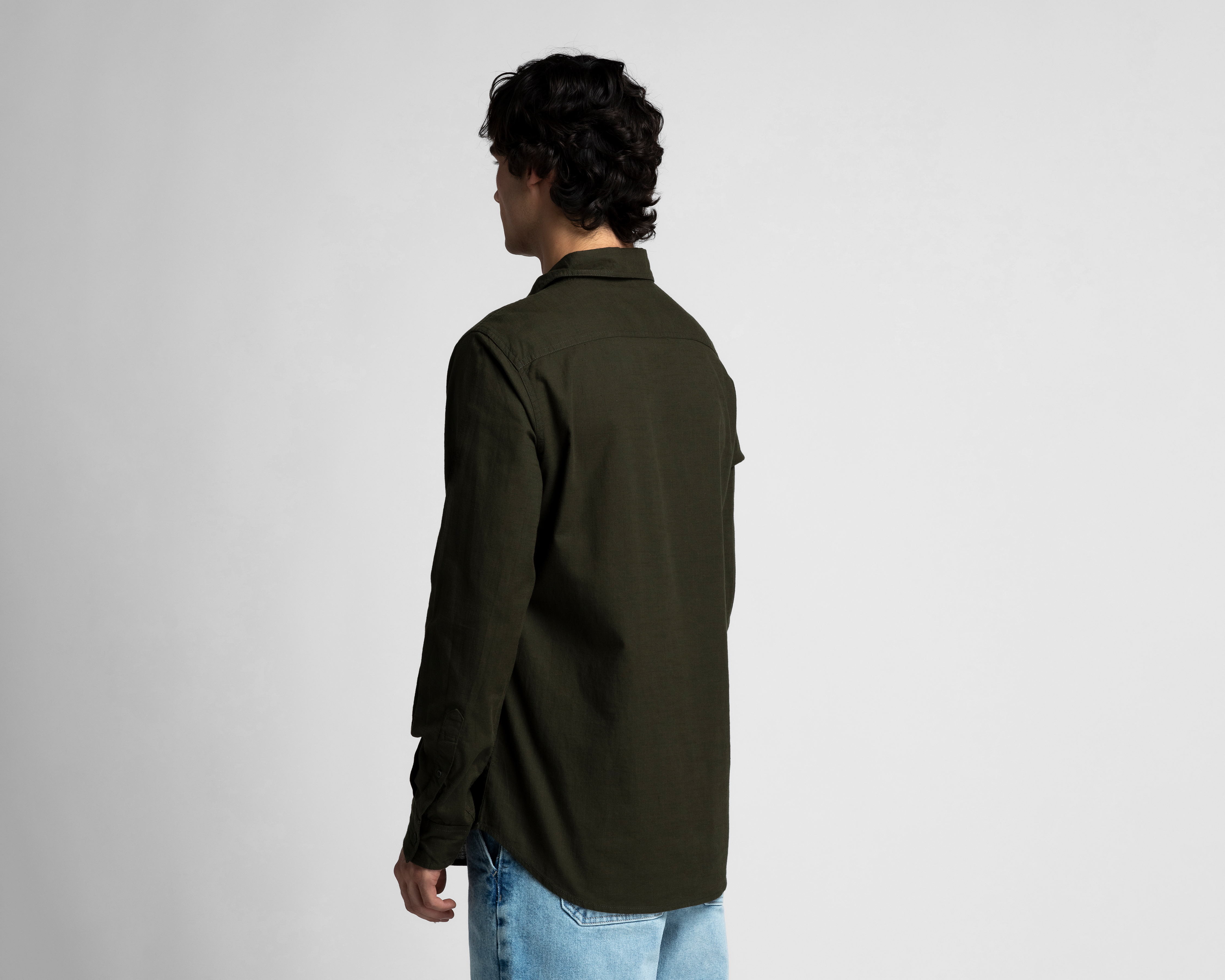 Foto 4 pulgar | Foto 3 | Camisa Casual de Algodón Refill Regular Lisa para Hombre