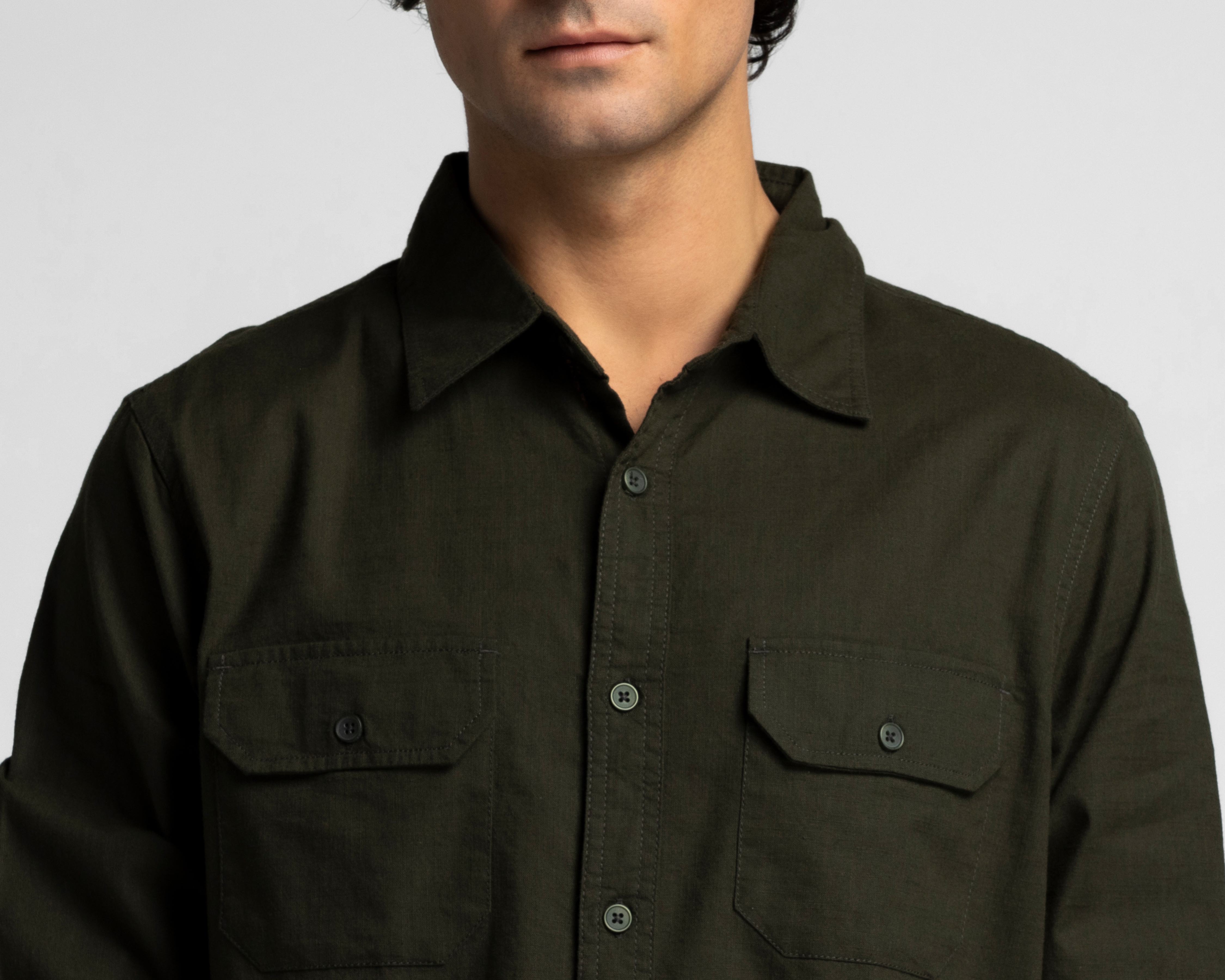 Foto 5 pulgar | Foto 4 | Camisa Casual de Algodón Refill Regular Lisa para Hombre