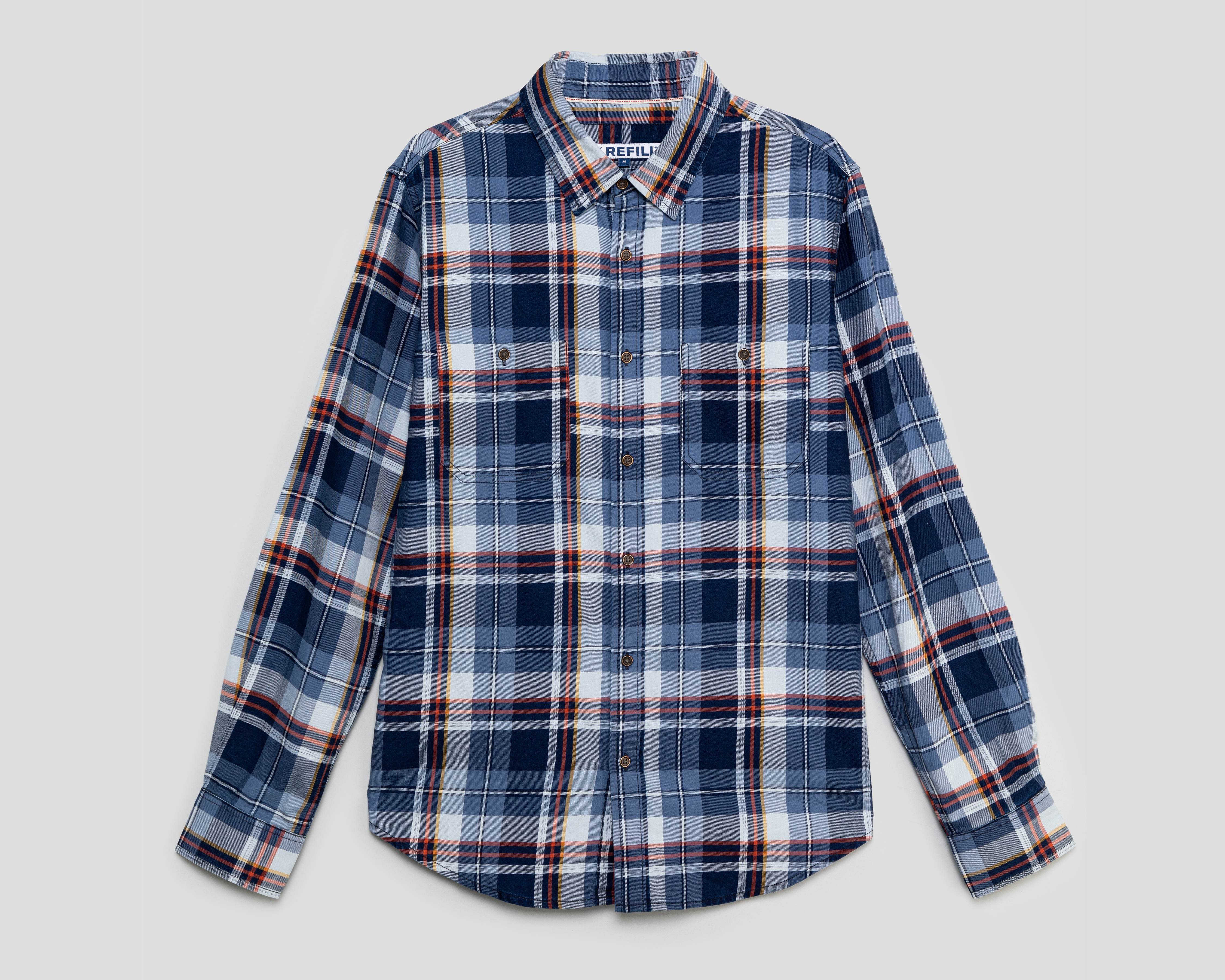 Foto 3 pulgar | Foto 2 | Camisa Casual de Algodón Refill Regular Fit a Cuadros para Hombre