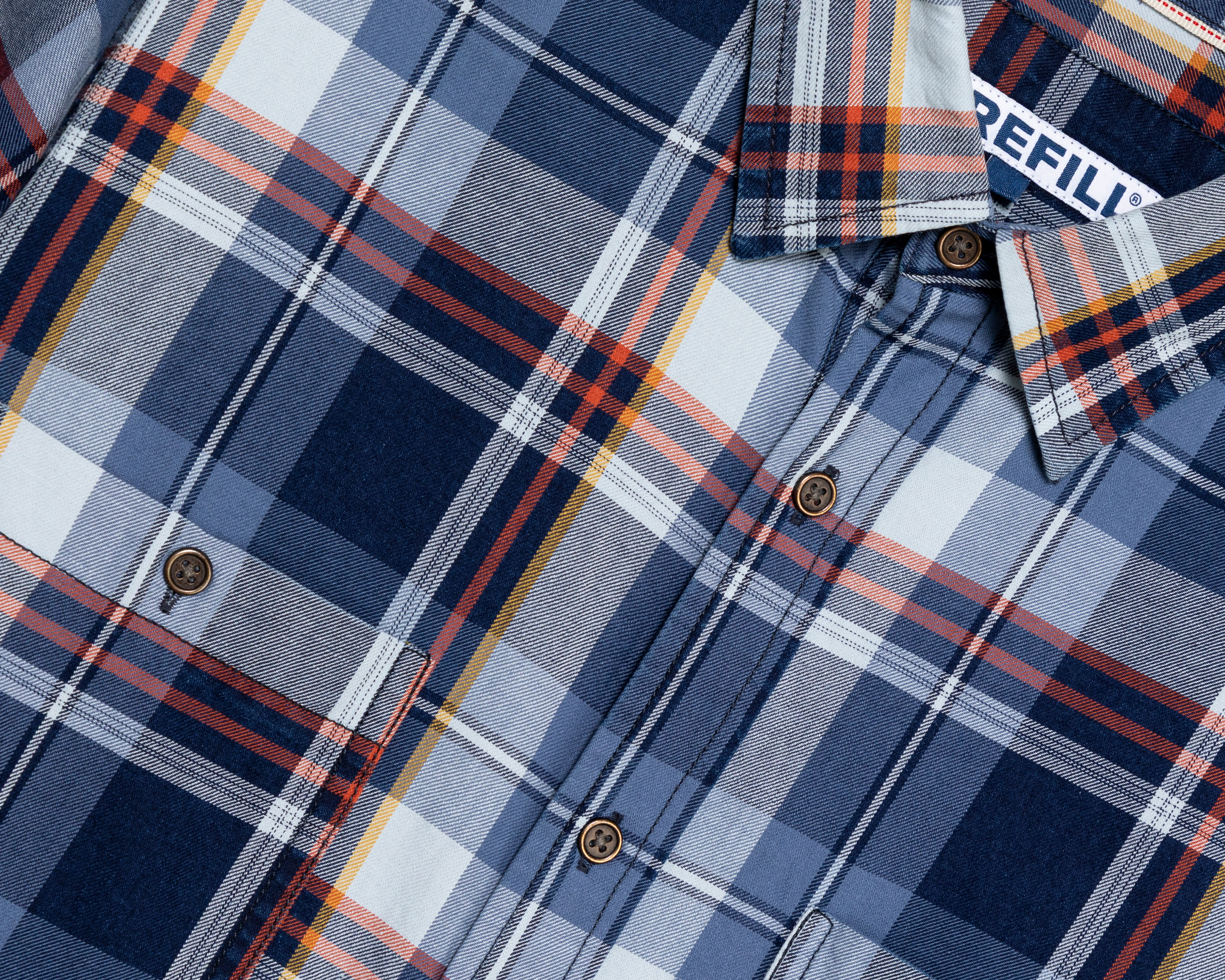 Foto 4 pulgar | Foto 3 | Camisa Casual de Algodón Refill Regular Fit a Cuadros para Hombre