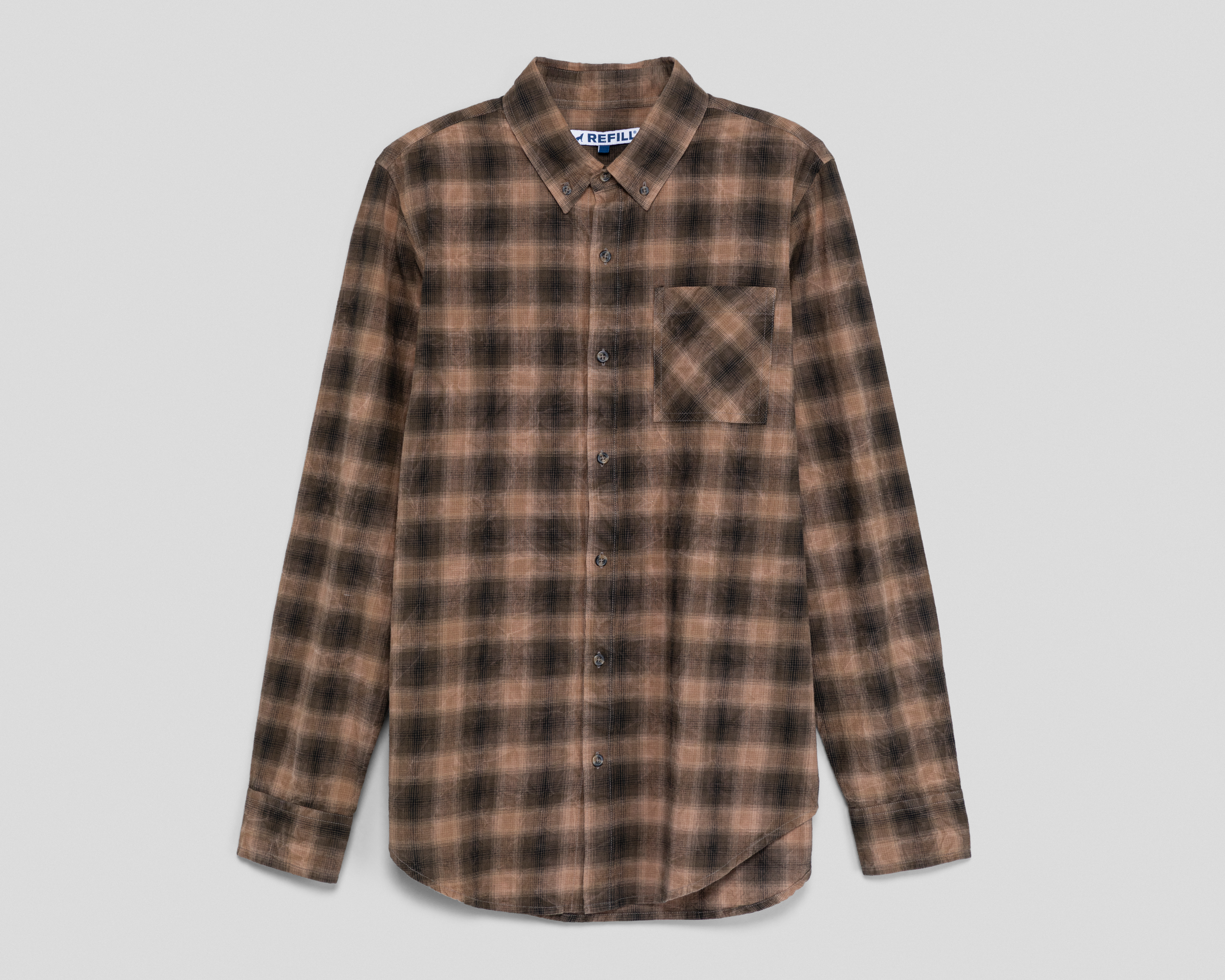 Foto 2 pulgar | Foto 1 | Camisa Casual de Algodón Regular Refill a Cuadros para Hombre