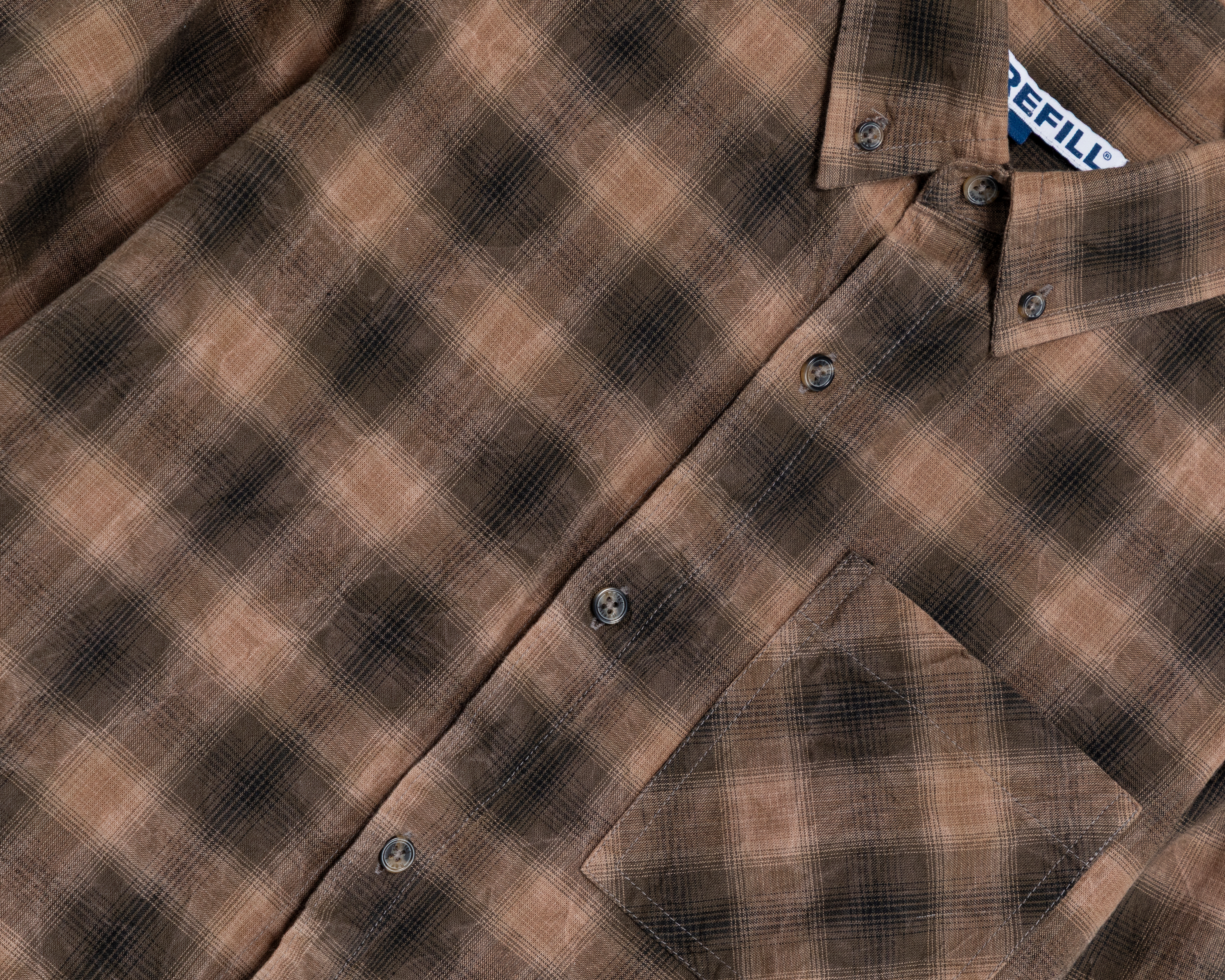 Foto 4 pulgar | Foto 3 | Camisa Casual de Algodón Regular Refill a Cuadros para Hombre