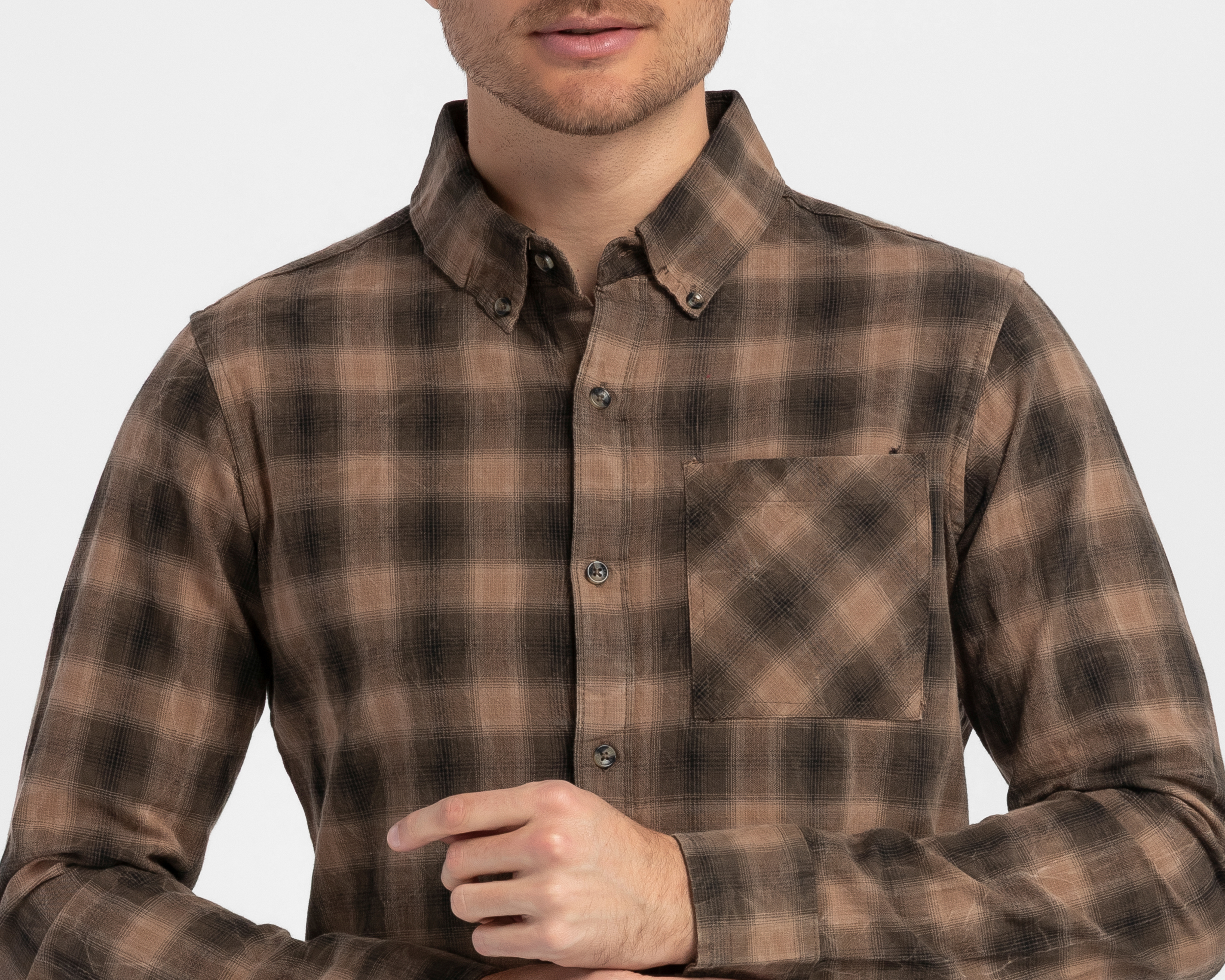 Foto 4 | Foto 4 | Camisa Casual de Algodón Regular Refill a Cuadros para Hombre