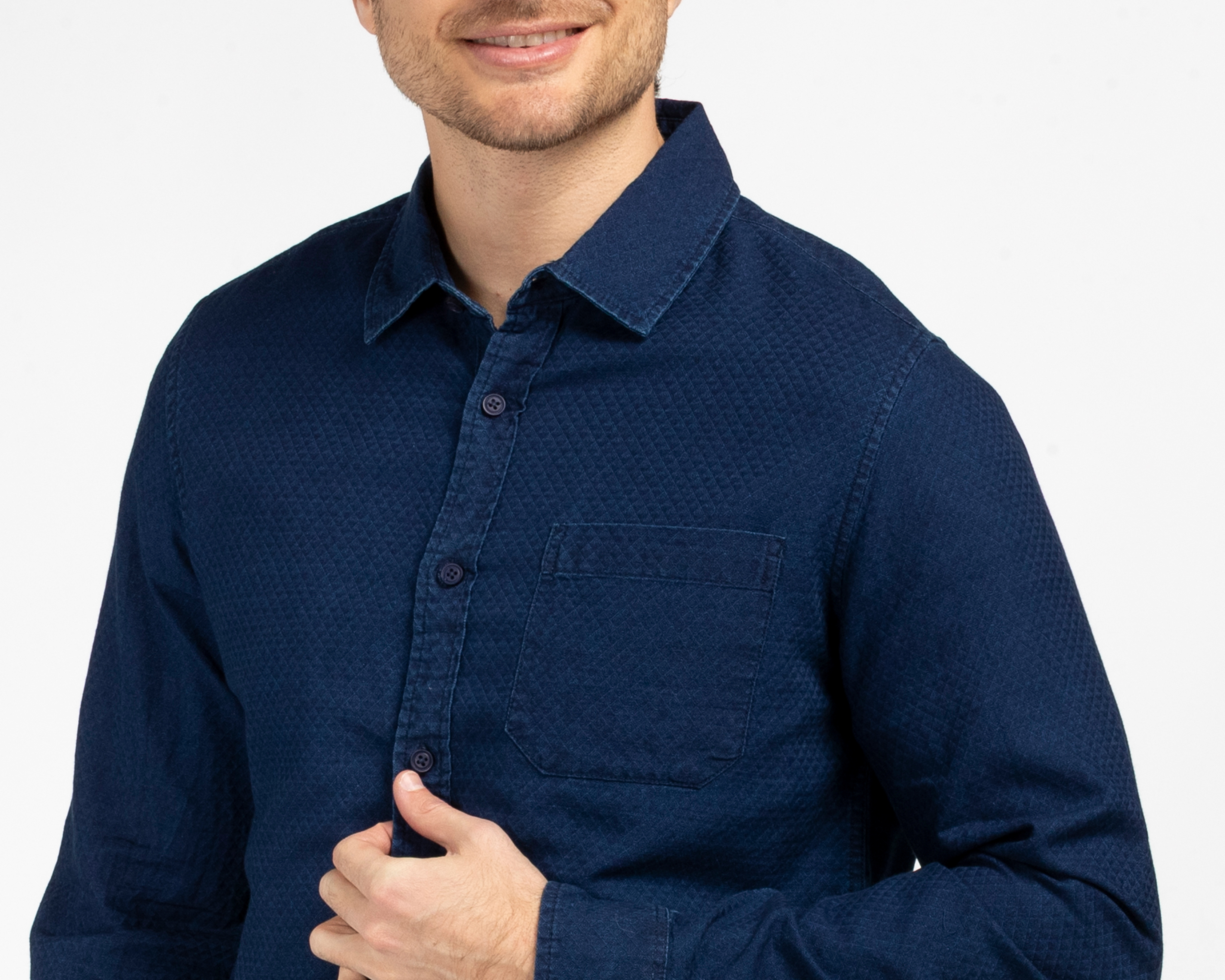 Foto 5 pulgar | Foto 4 | Camisa Casual de Algodón Refill Regular Fit Lisa para Hombre