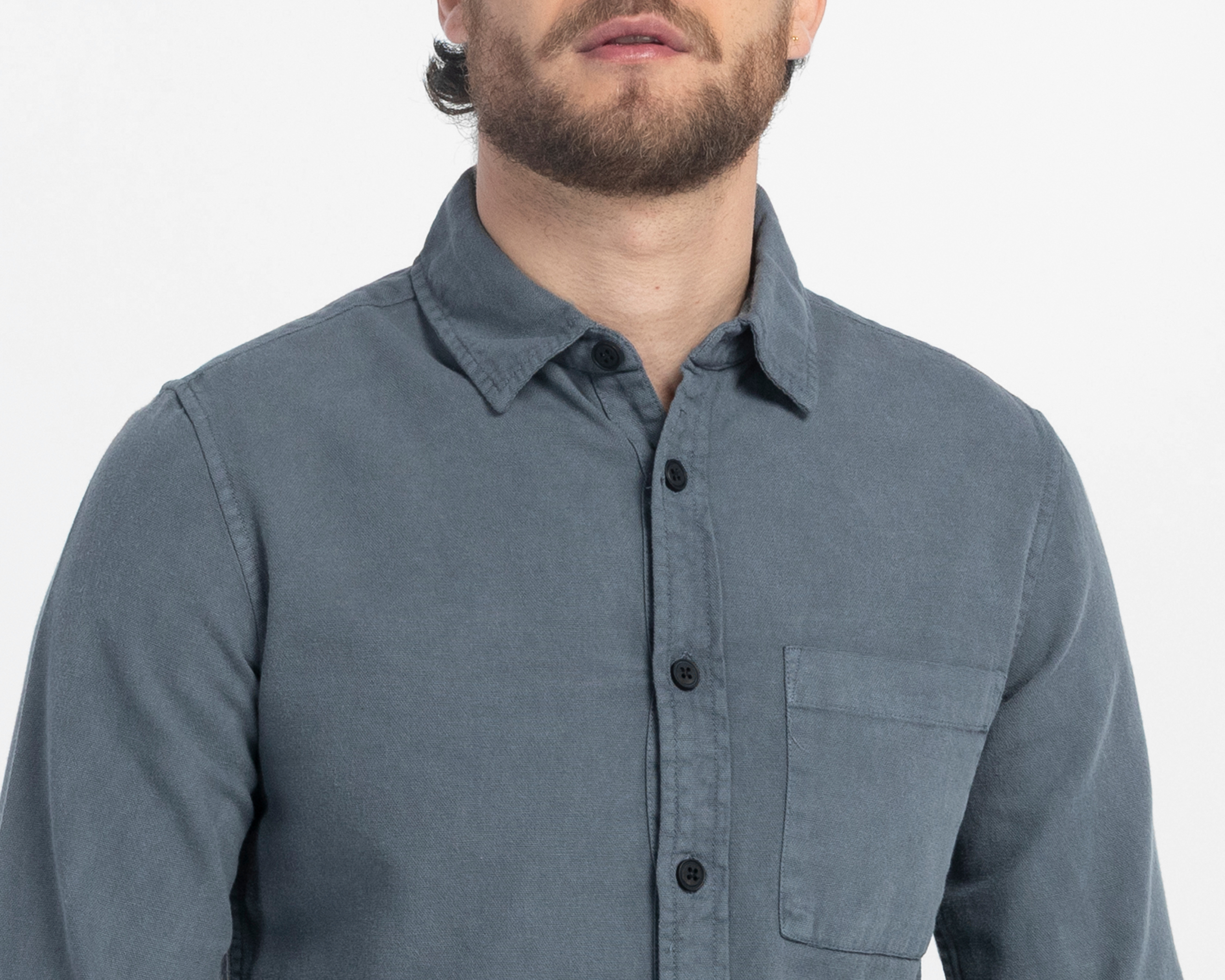 Foto 5 pulgar | Foto 4 | Camisa Casual de Algodón Refill Regular Lisa para Hombre