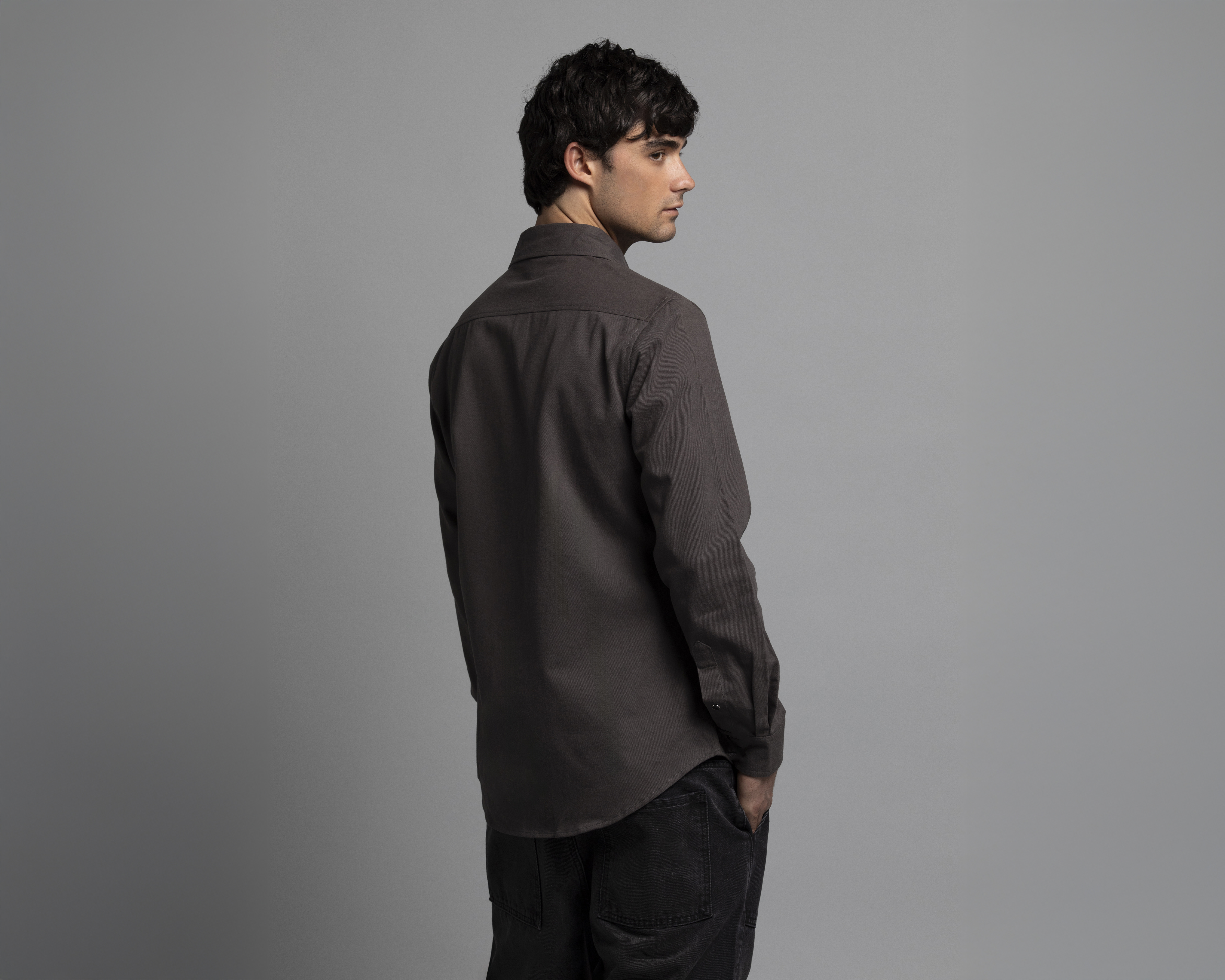 Foto 4 pulgar | Foto 3 | Camisa Casual de Algodón Strona Regular Lisa para Hombre