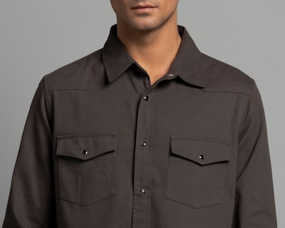 Foto 4 | Foto 4 | Camisa Casual de Algodón Strona Regular Lisa para Hombre