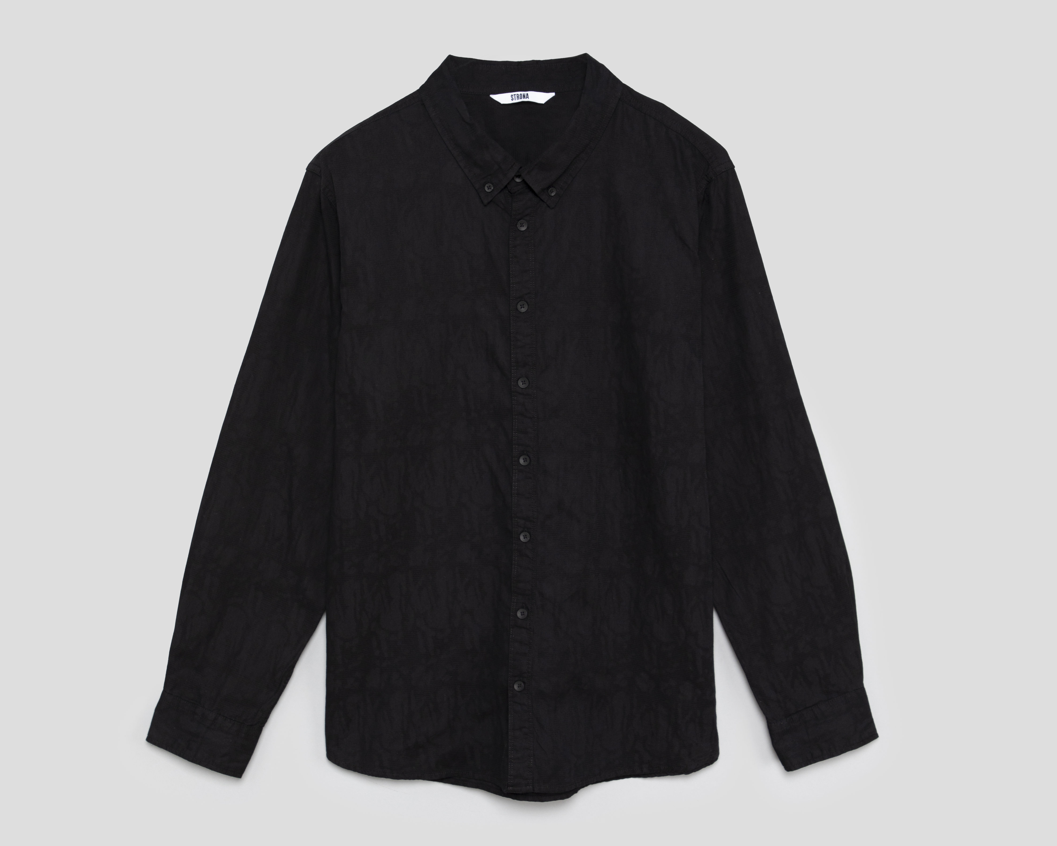 Camisa Casual de Algodón Strona Regular Lisa para Hombre