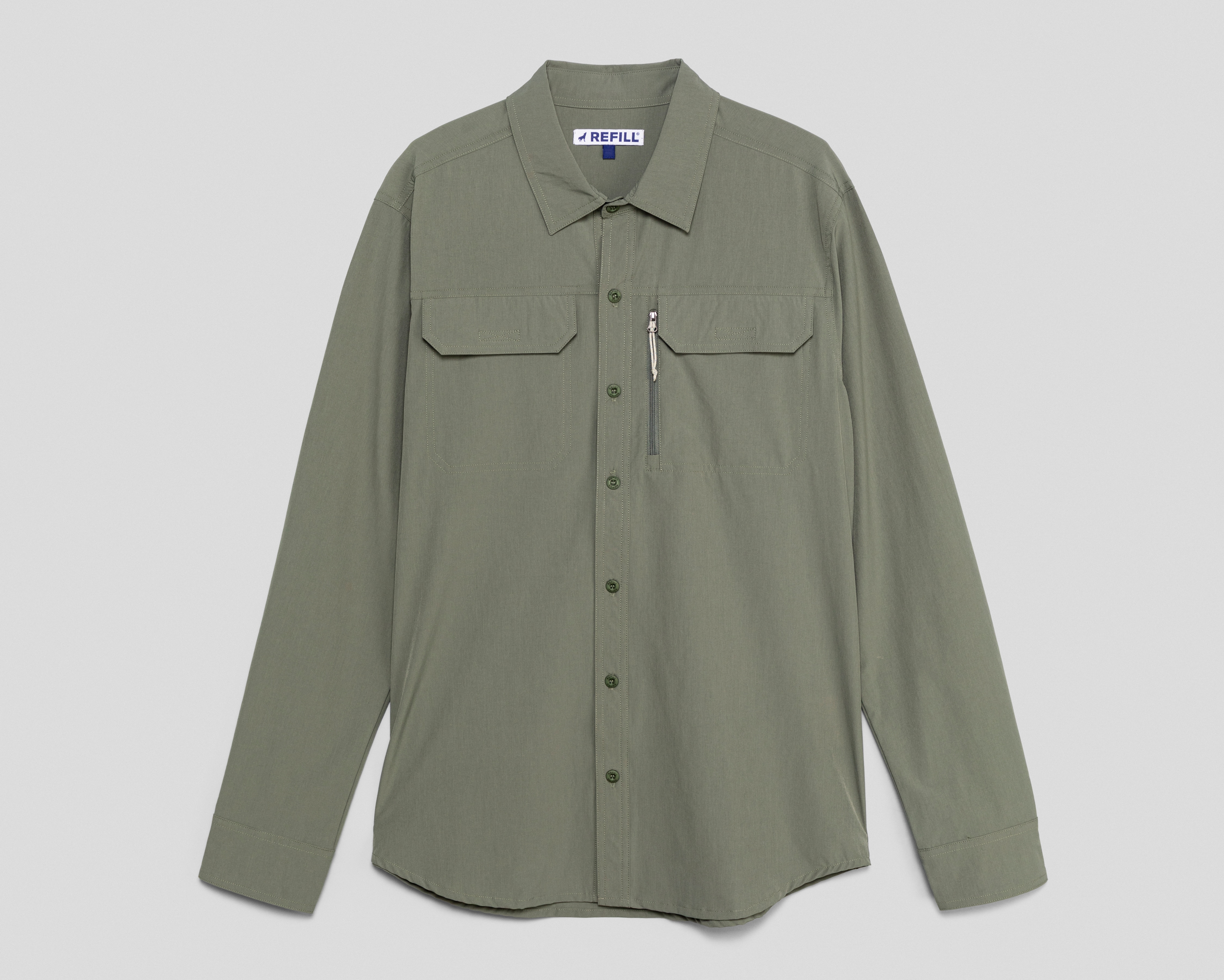 Camisa Casual Refill Regular Fit Verde para Hombre