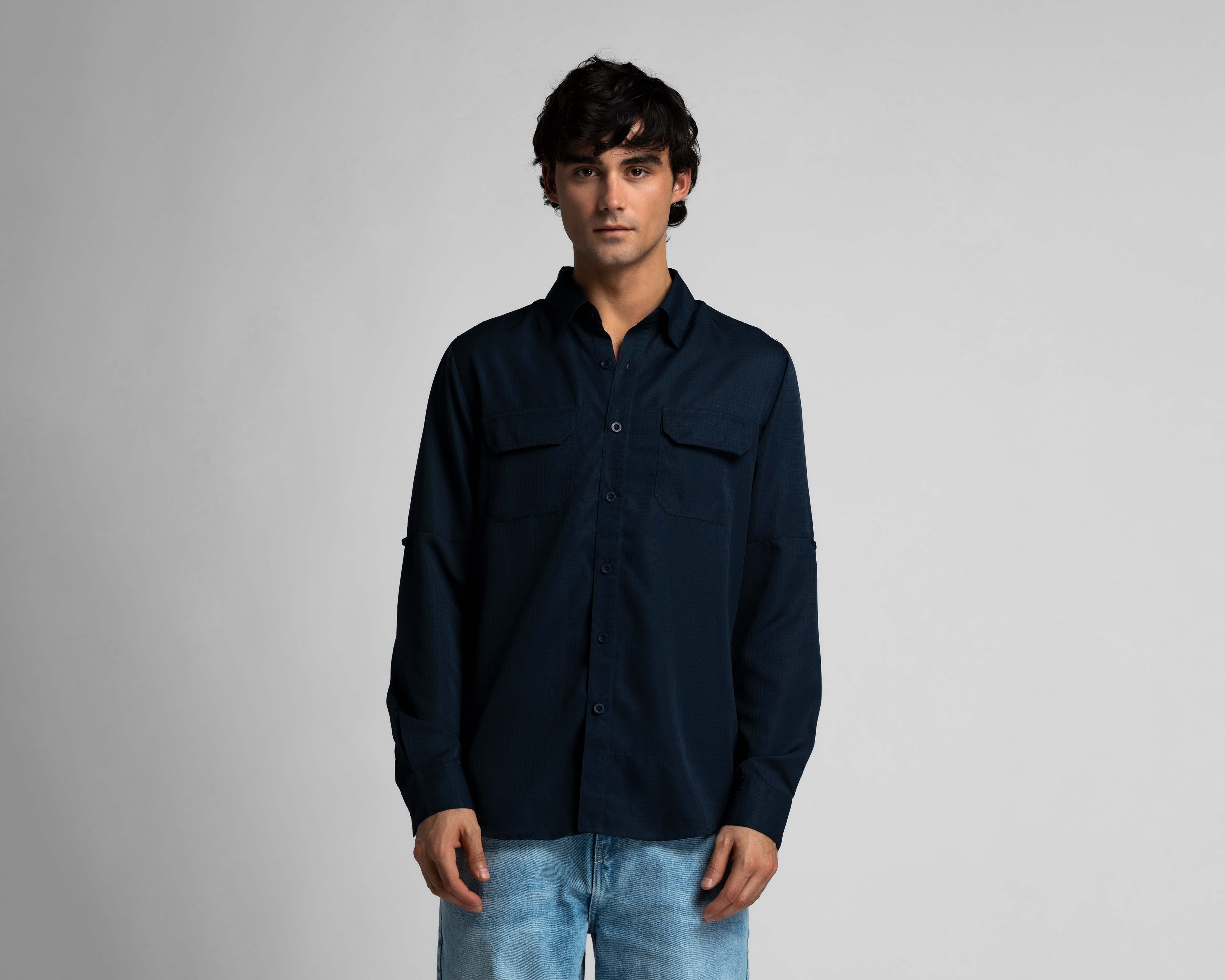 Foto 2 pulgar | Foto 1 | Camisa Casual Refill Regular Lisa para Hombre