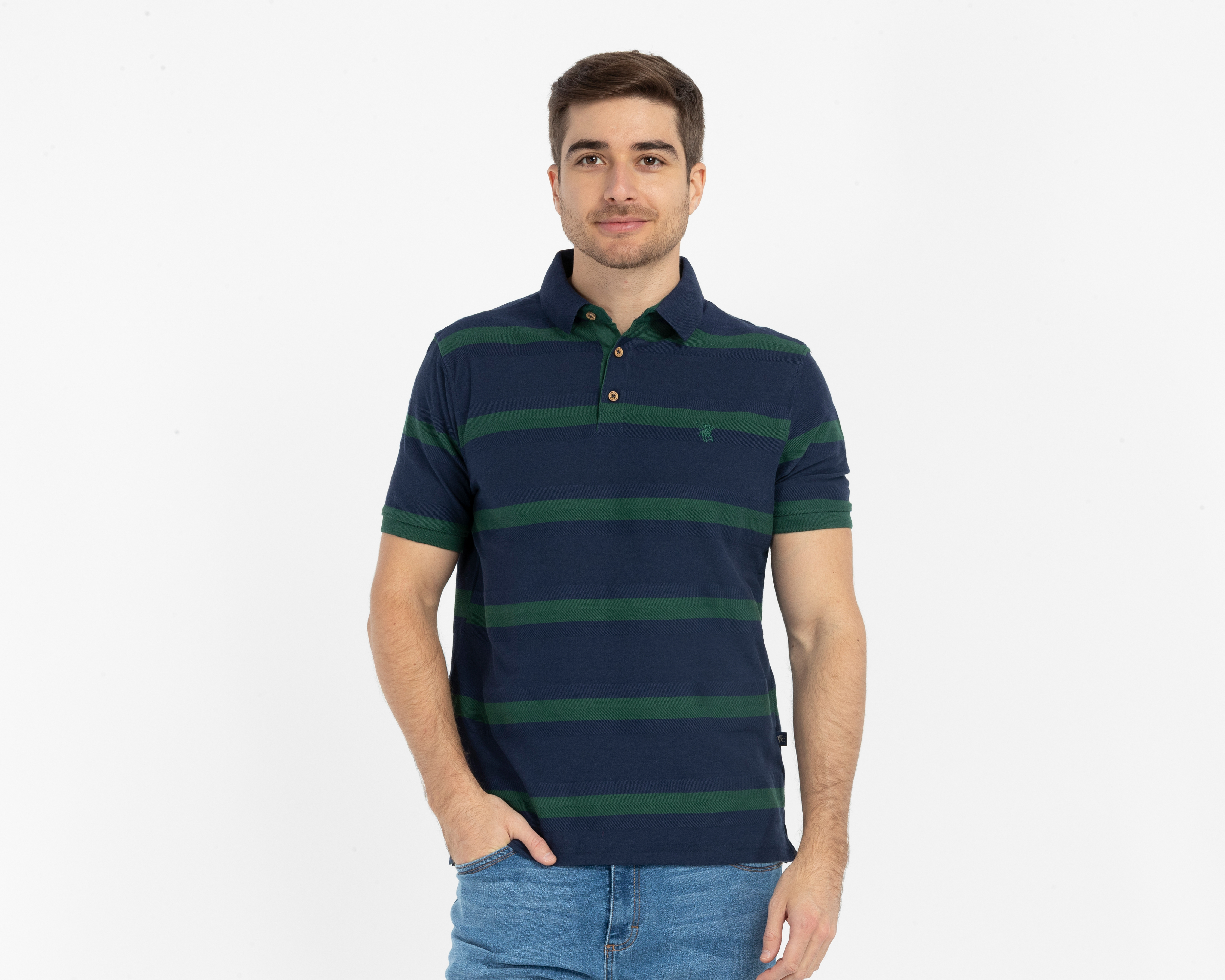 Playera Polo York Team Polo Club Azul Marino para Hombre