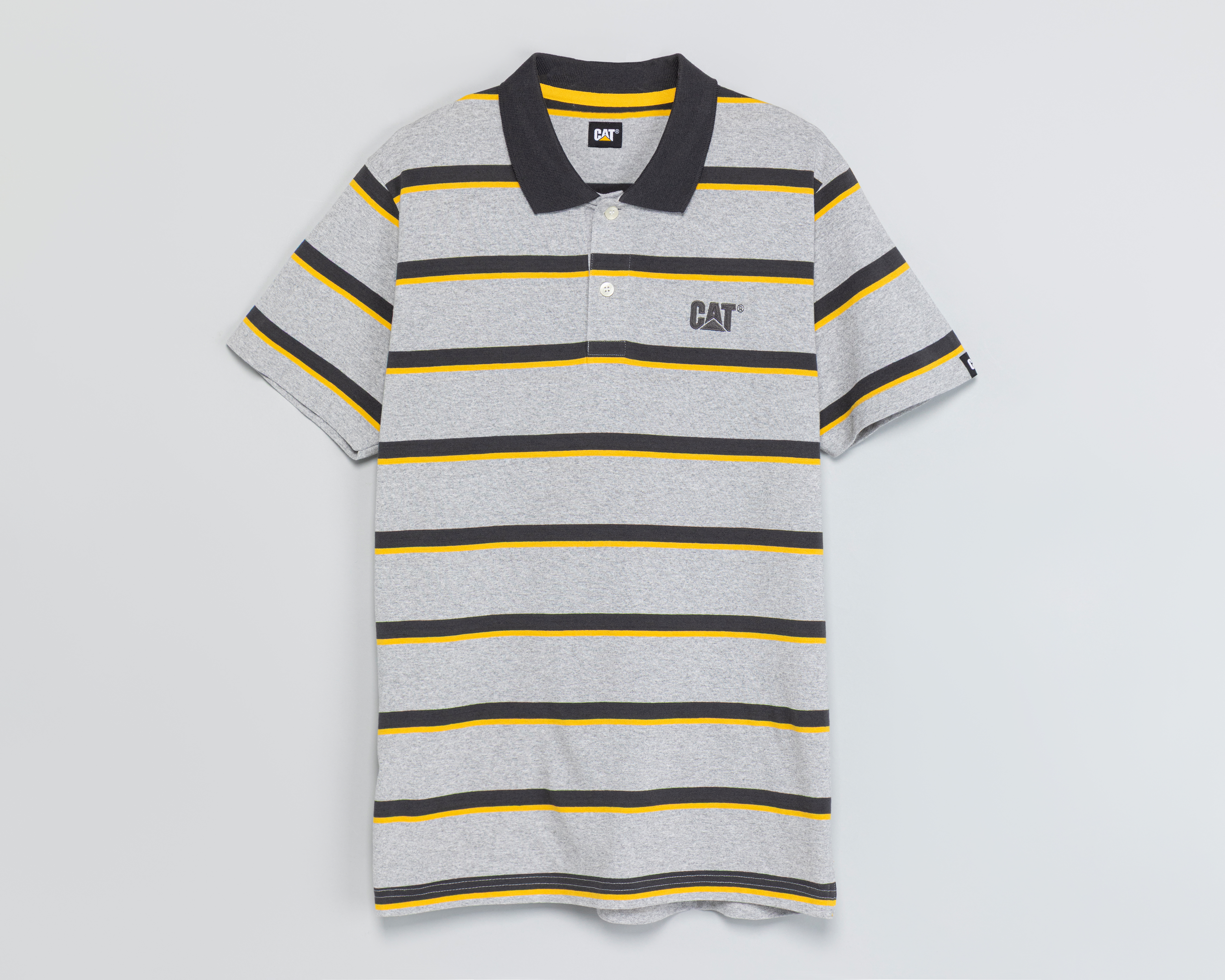 Playera Polo CAT Gris para Hombre