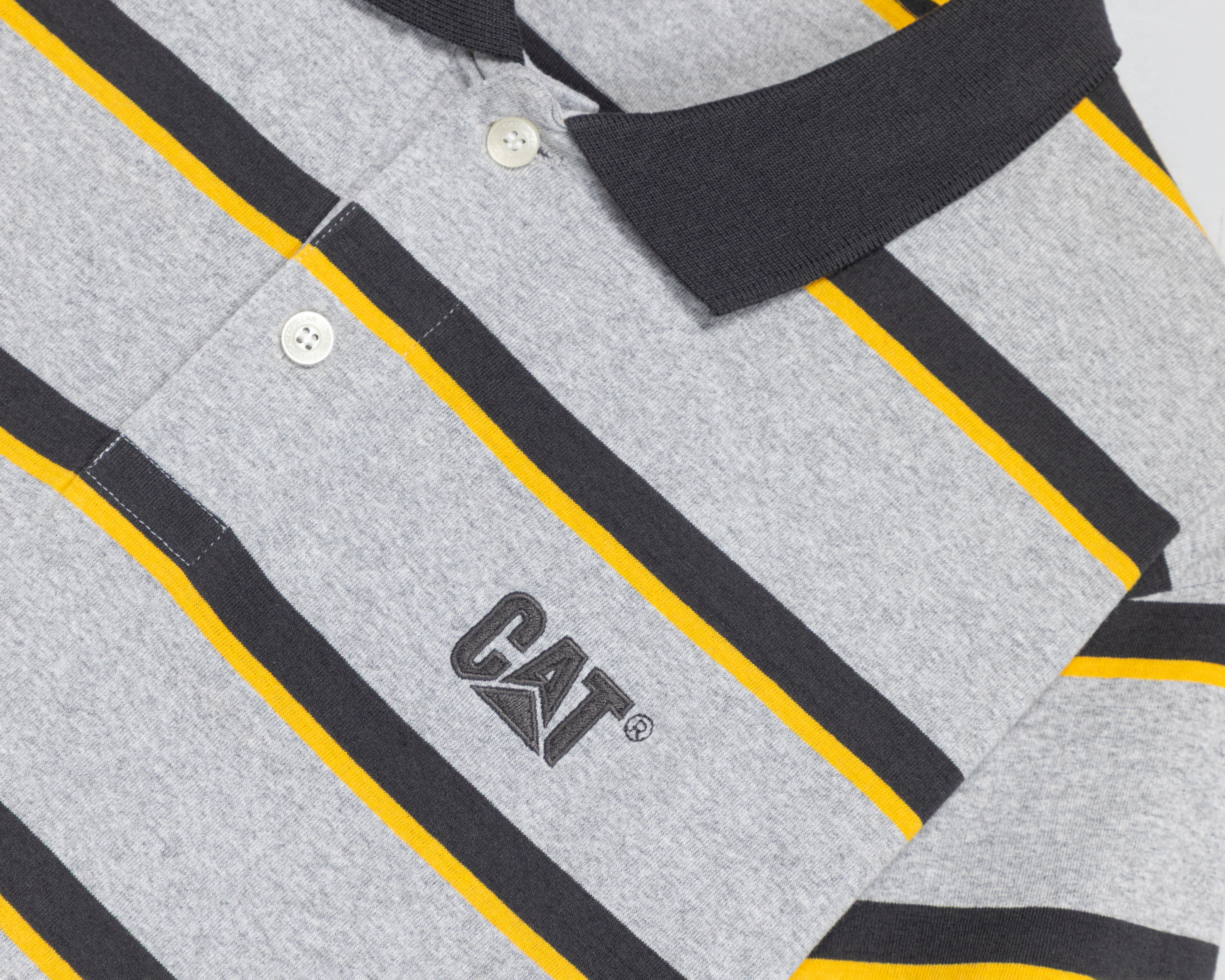 Foto 4 pulgar | Foto 3 | Playera Polo CAT Gris para Hombre