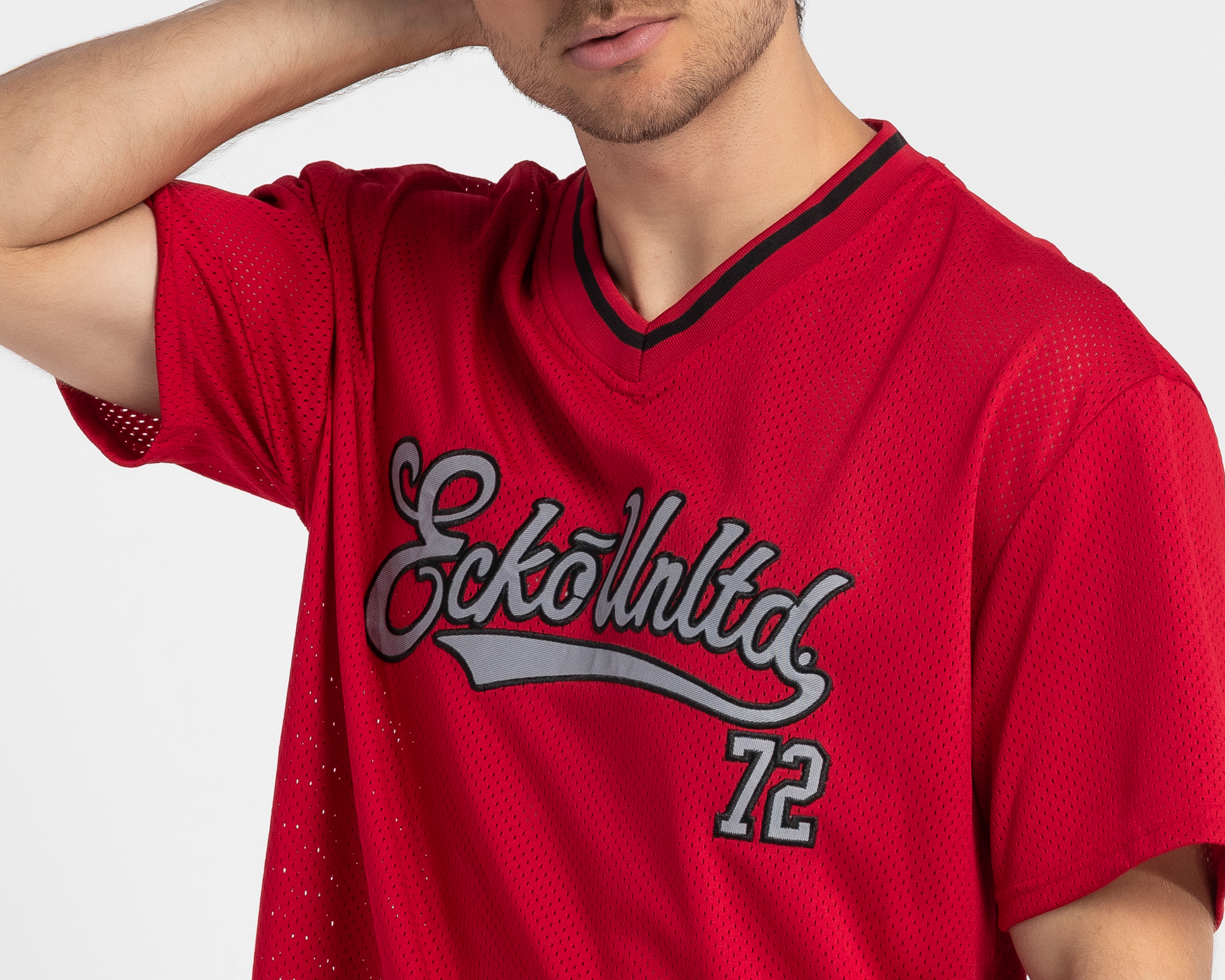 Foto 5 pulgar | Foto 4 | Playera Cuello V Roja Ecko Untld. para Hombre