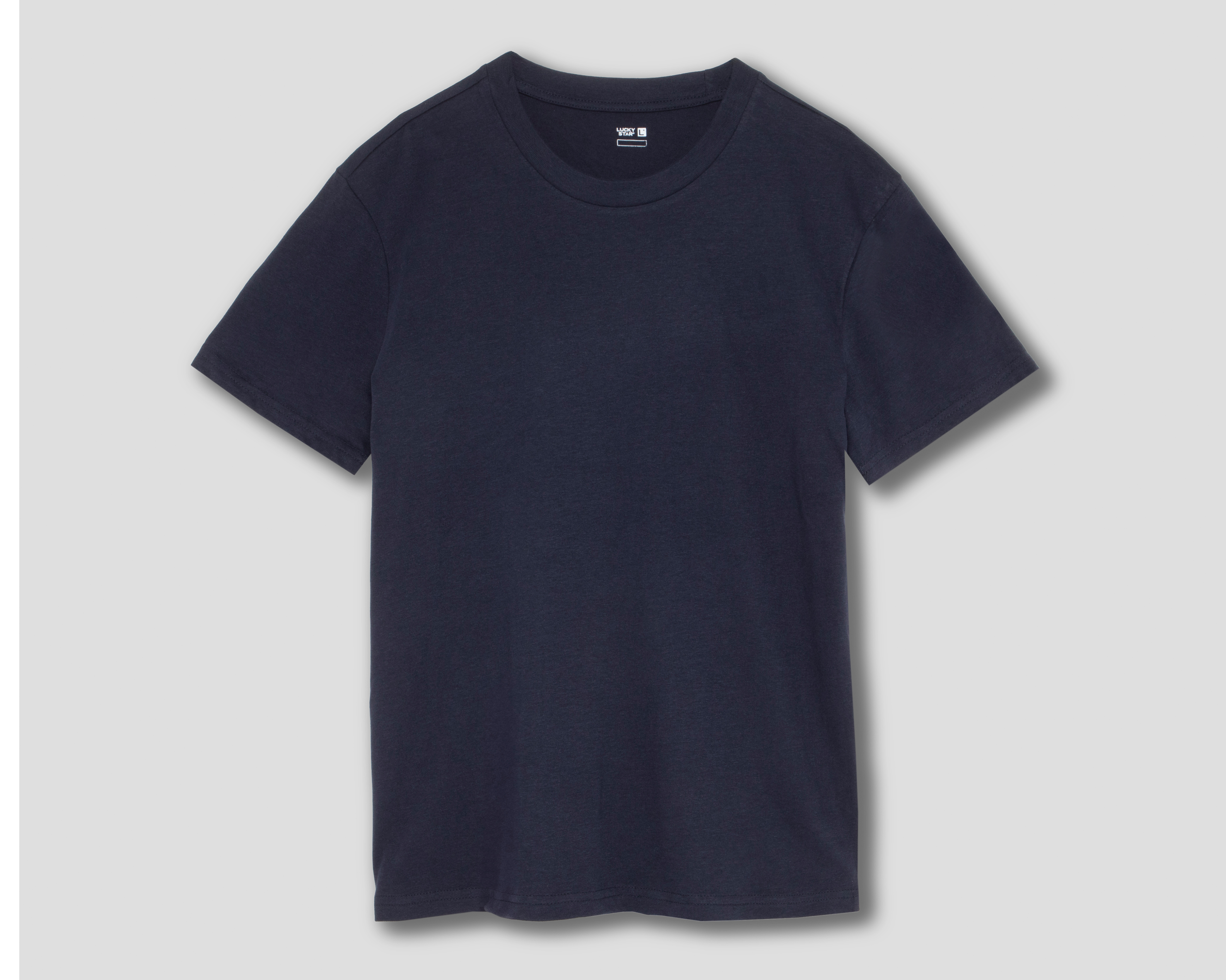 Foto 2 pulgar | Foto 1 | Playera de Cuello Redondo Azul Lucky Star para Hombre