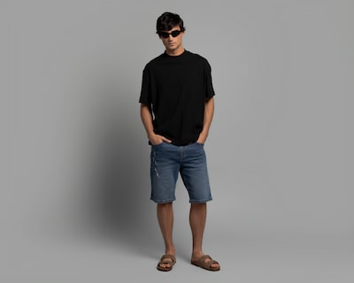 Foto 1 | Foto 1 | Playera de Cuello Redondo Negra Strona para Hombre