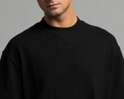 Foto 4 | Foto 4 | Playera de Cuello Redondo Negra Strona para Hombre